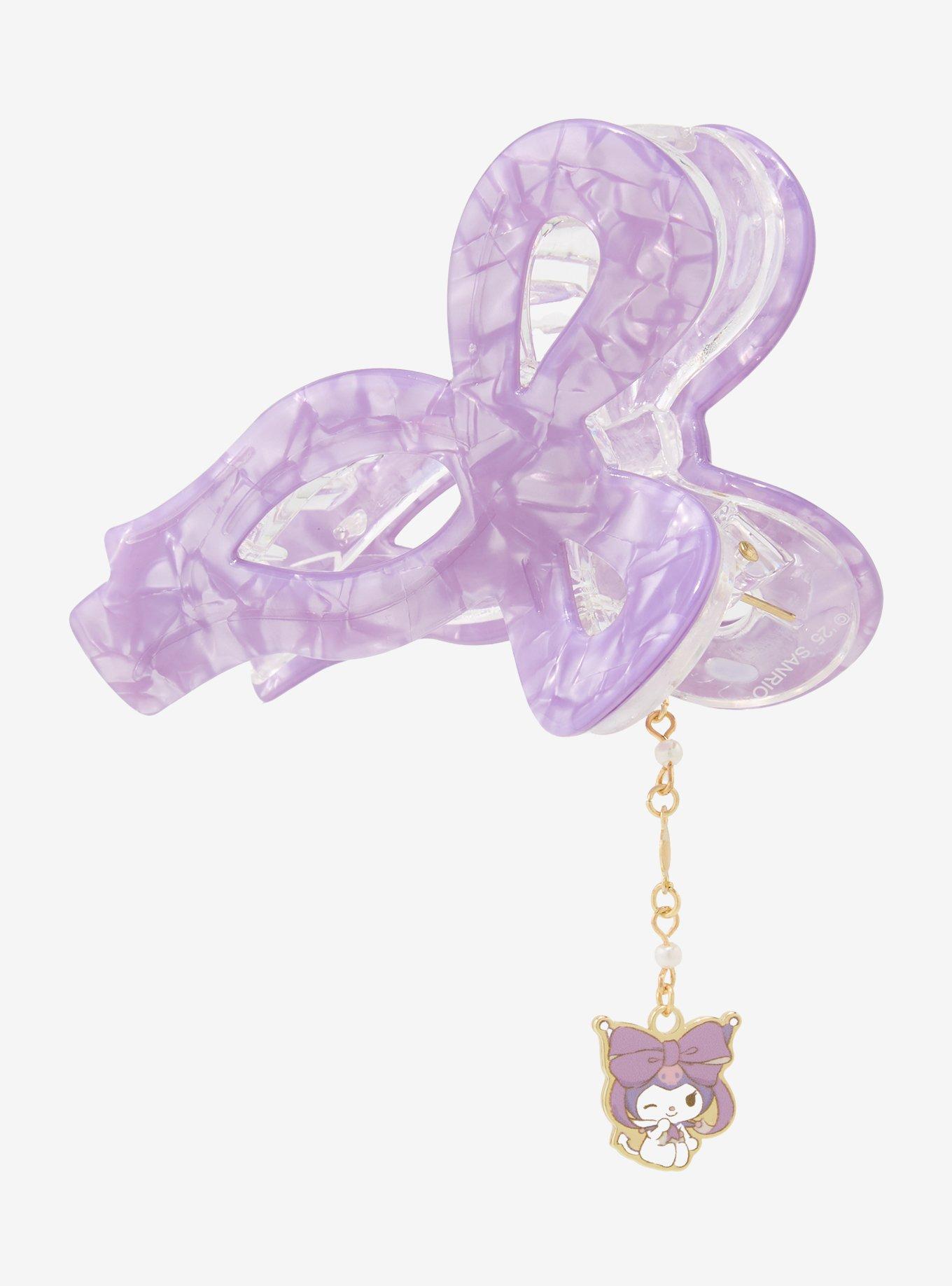 Sanrio Kuromi Bow Claw Clip with Charm — BoxLunch Exclusive, , hi-res