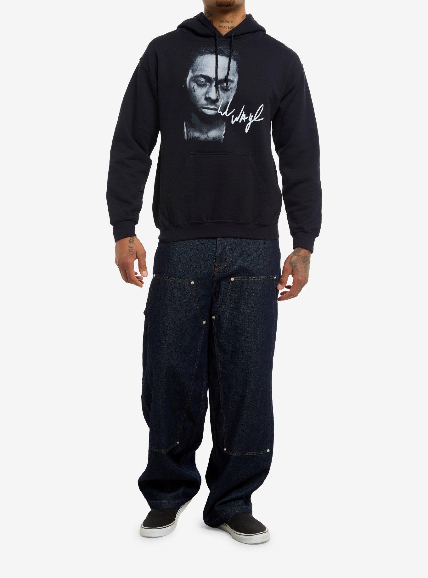 Lil Wayne Portrait Hoodie, BLACK, alternate