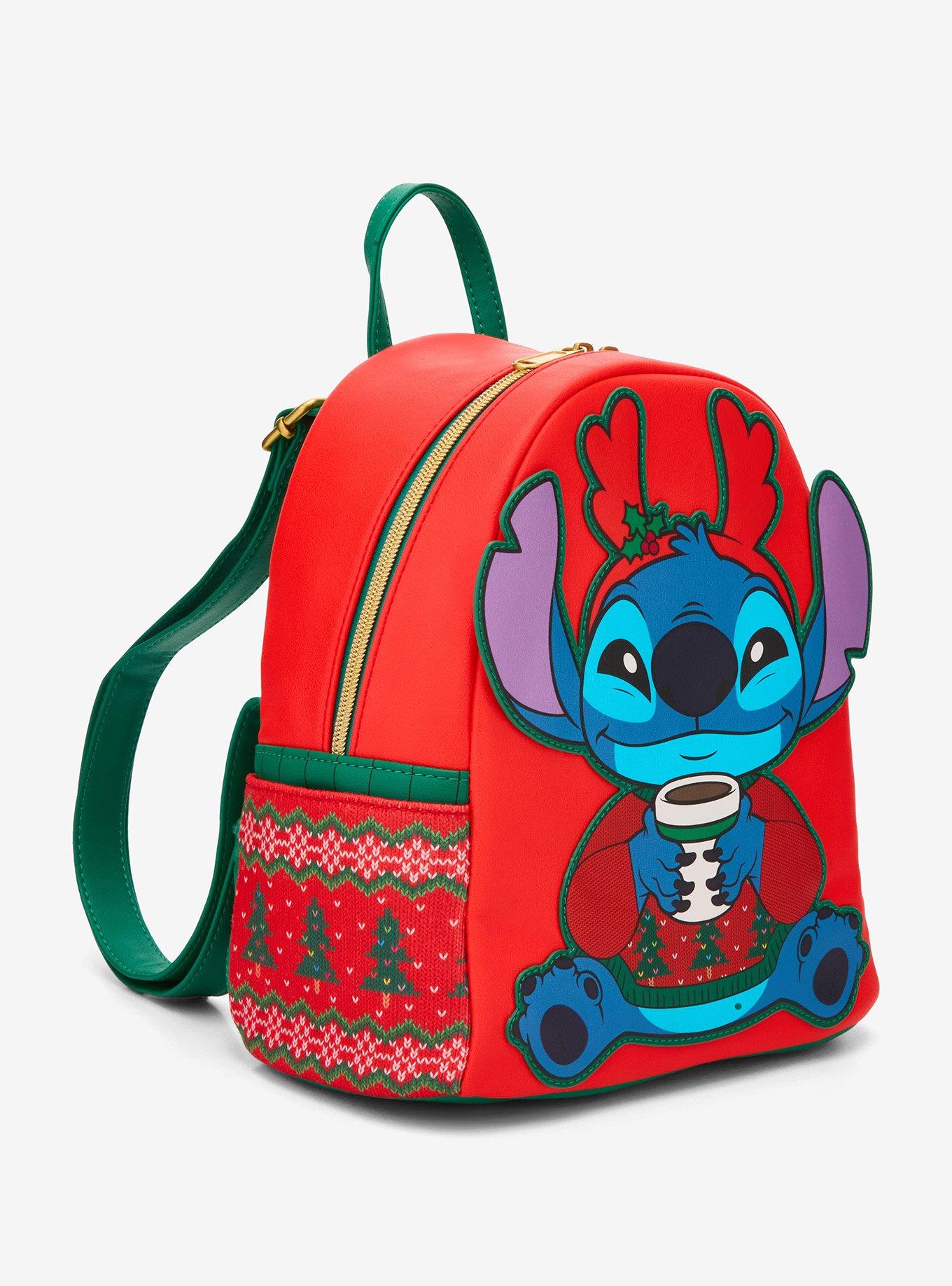 Loungefly Disney Stitch Holiday Sweater Mini Backpack, , hi-res