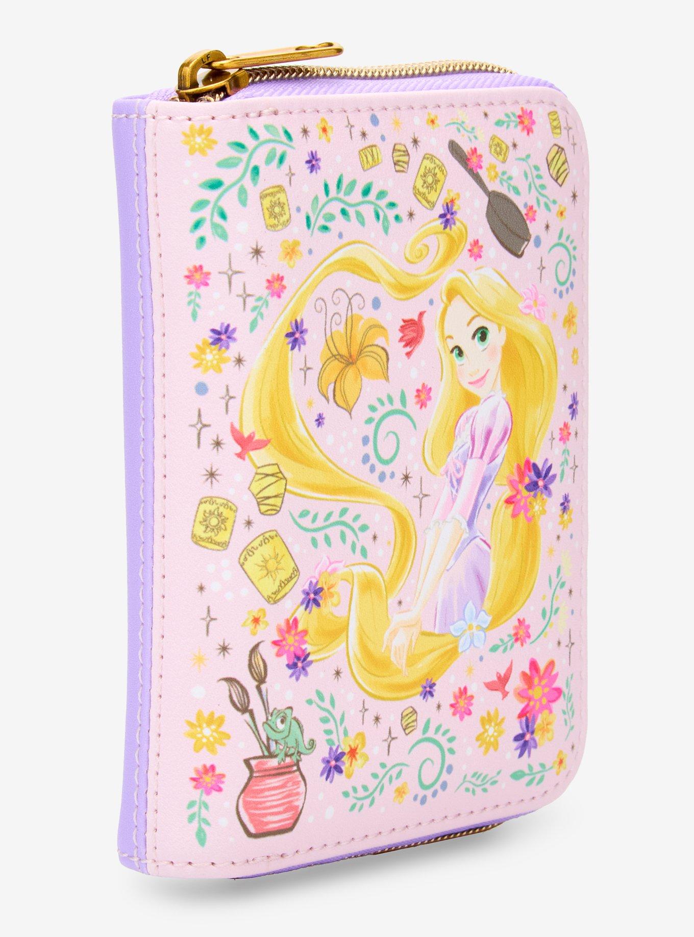 Loungefly Disney Tangled Art Doodles Mini Zipper Wallet, , hi-res