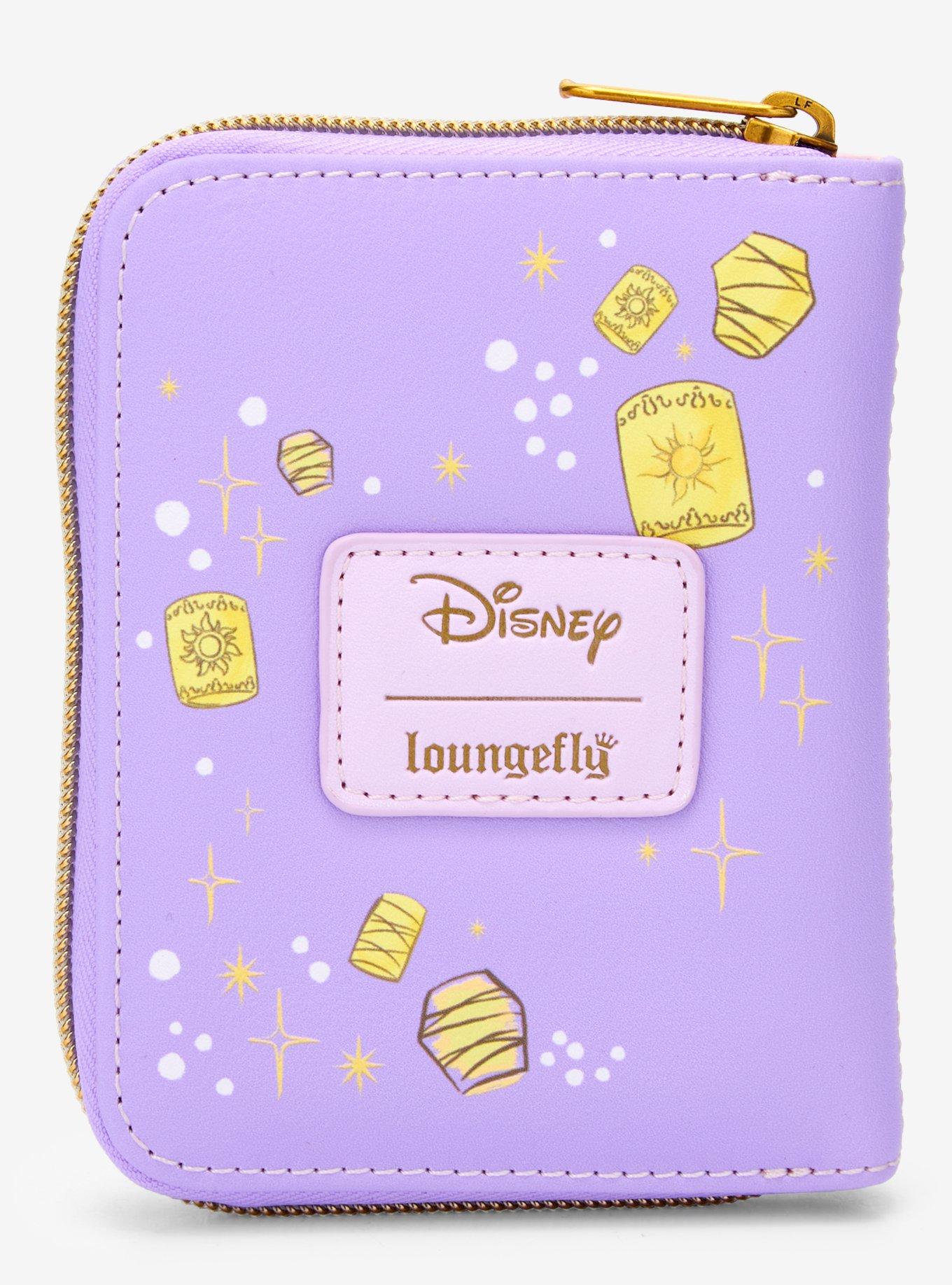 Loungefly Disney Tangled Art Doodles Mini Zipper Wallet, , alternate