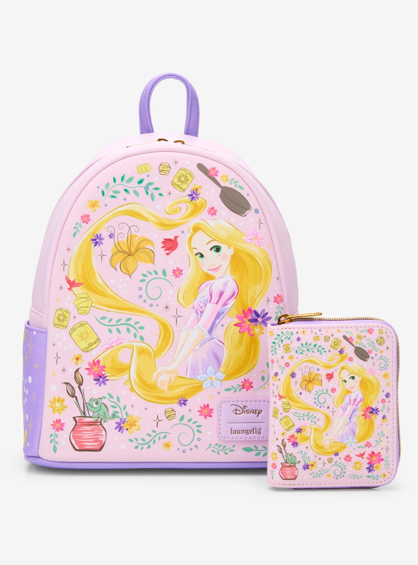 Loungefly Disney Tangled Art Doodles Mini Zipper Wallet, , alternate