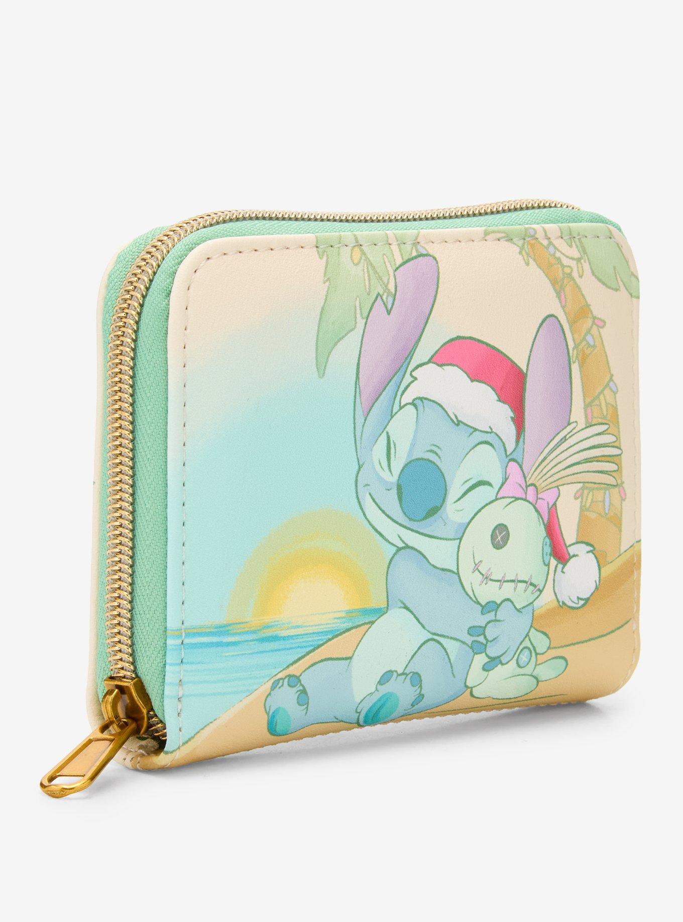 Loungefly Disney Stitch & Scrump Holiday Beach Mini Zipper Wallet, , hi-res