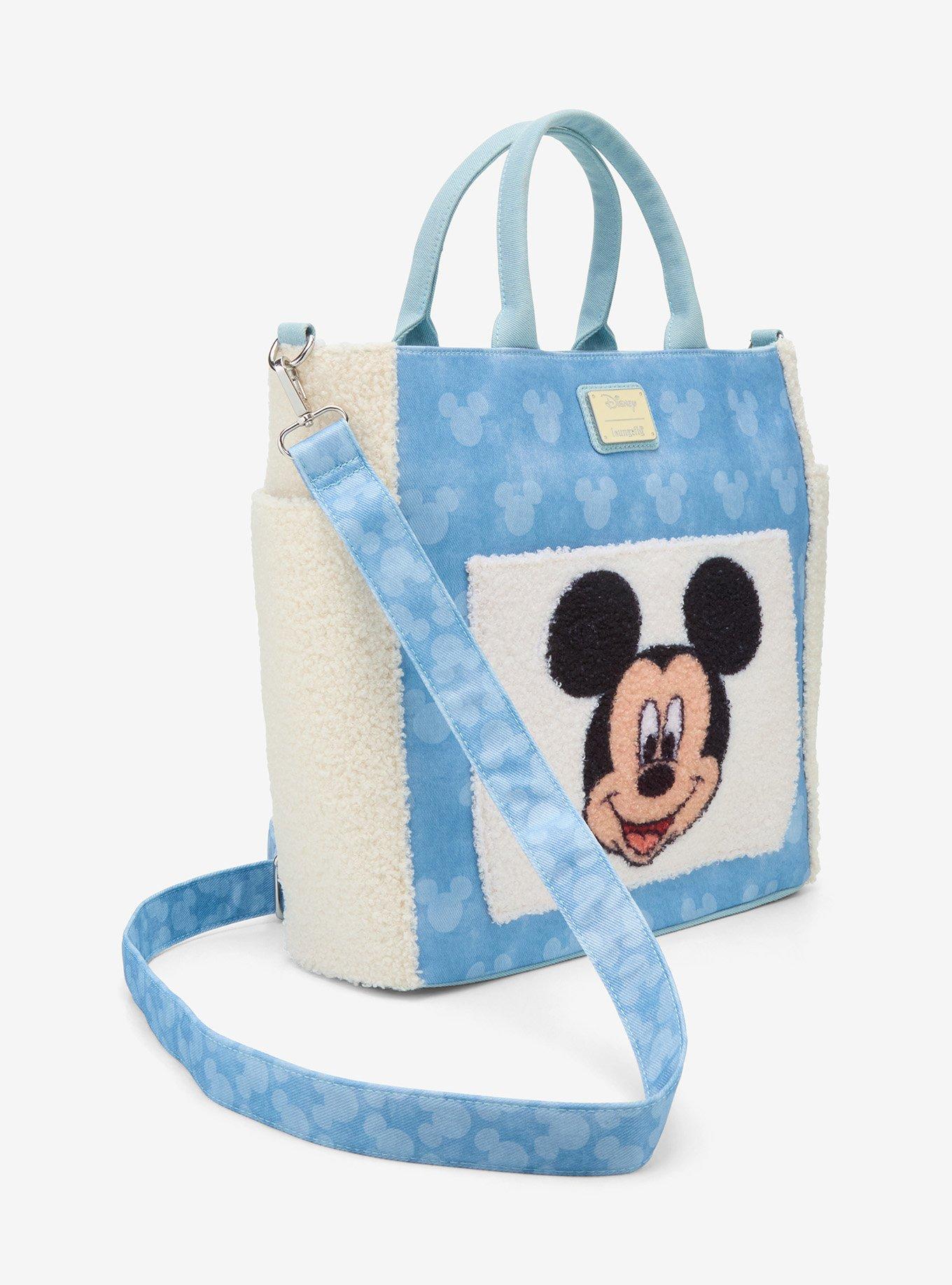 Loungefly Disney Mickey Mouse Sherpa Convertible Tote Bag — BoxLunch Exclusive, , hi-res