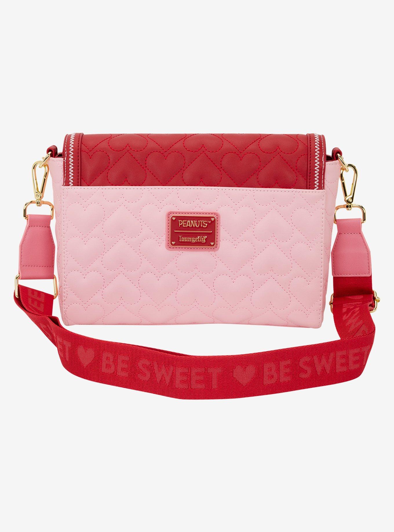 Loungefly Peanuts Valentine's Day Charm Crossbody Bag, , alternate