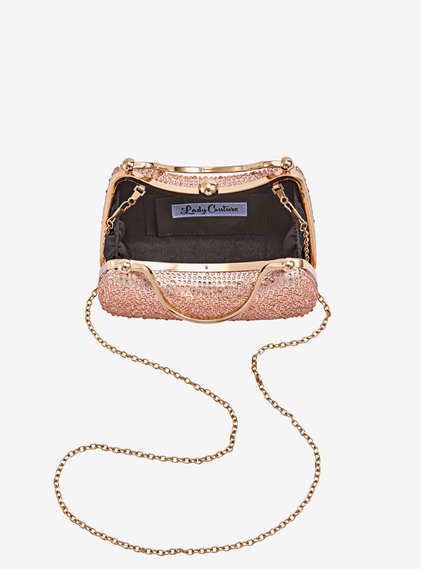 Aria Double Metal Handles Clutch Bag, , alternate