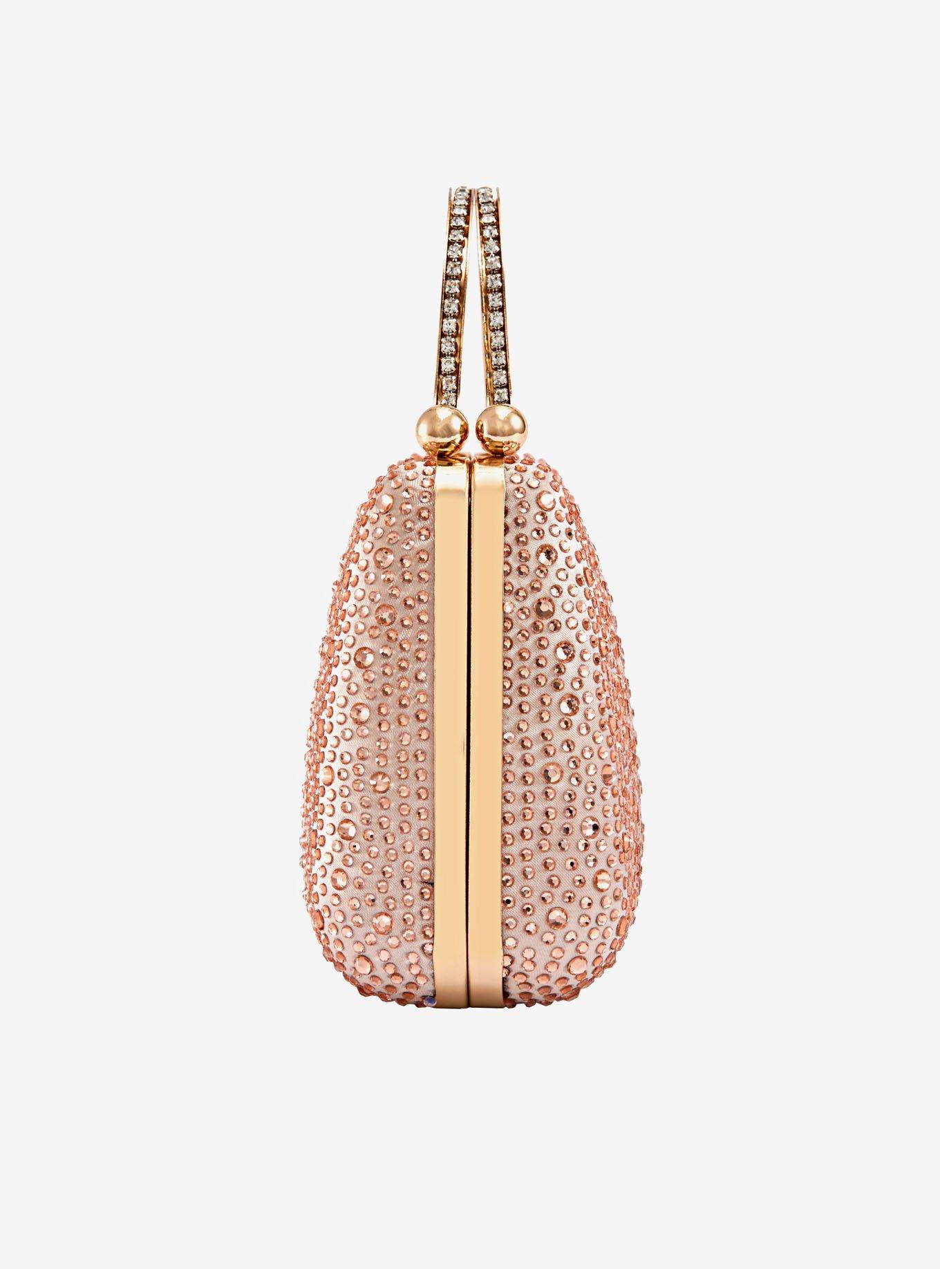 Aria Double Metal Handles Clutch Bag, , alternate