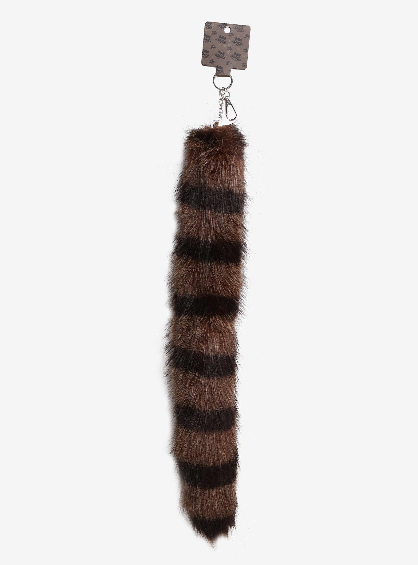 Raccoon Faux Tail Key Chain, , hi-res