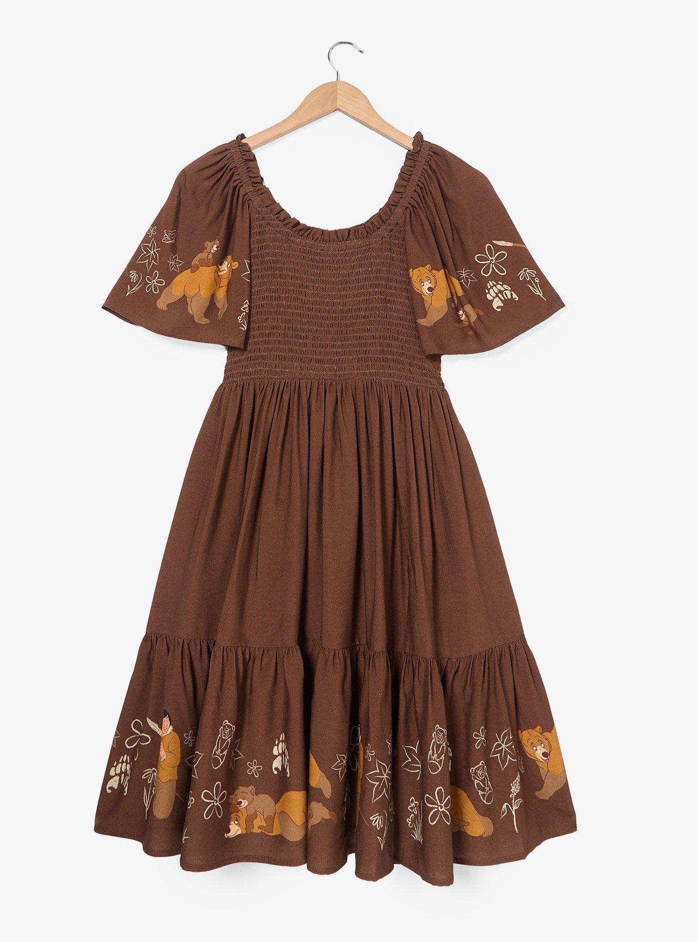 Disney Brother Bear Koda & Kenai Smocked Plus Size Dress — BoxLunch Exclusive, , hi-res