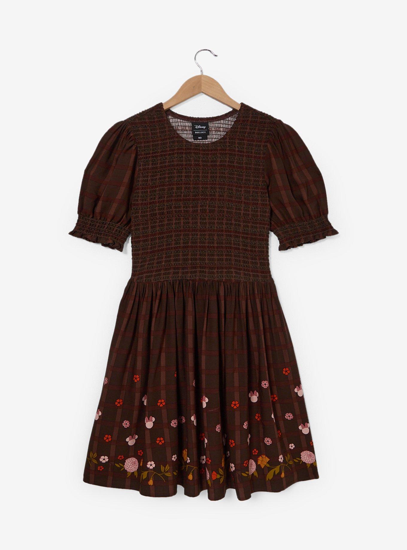 Disney Minnie Mouse Fall Floral Smock Dress — BoxLunch Exclusive, , hi-res