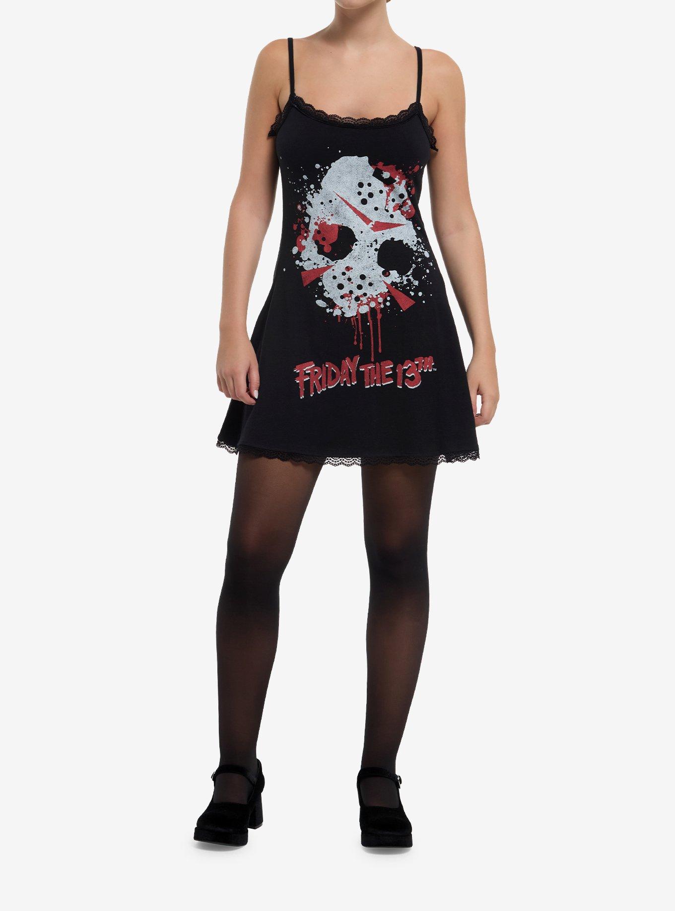 Friday The 13th Lace Cami Dress, , hi-res