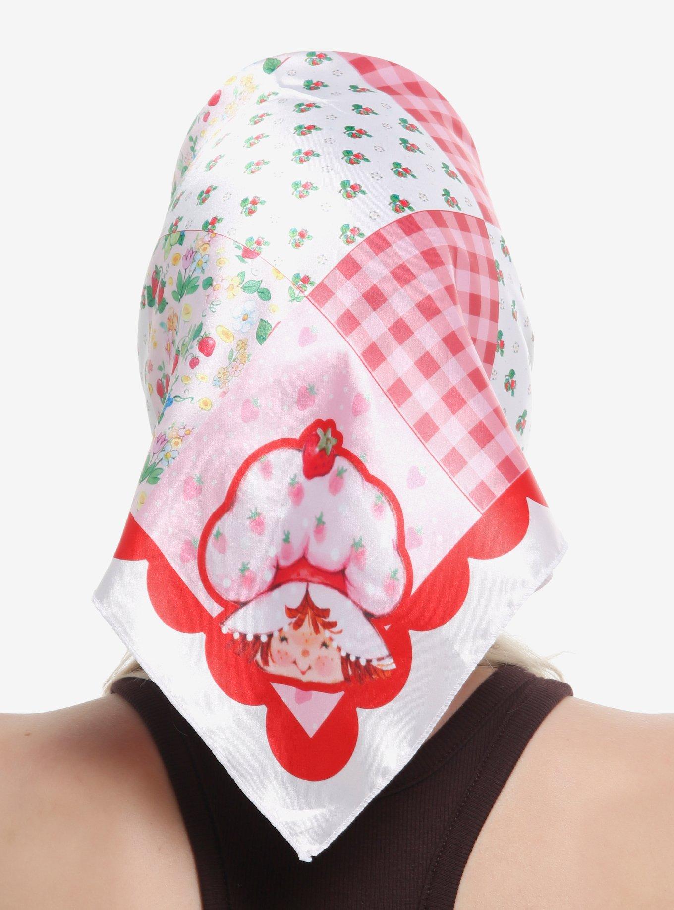 Strawberry Shortcake Gingham Patchwork Hair Scarf, , hi-res