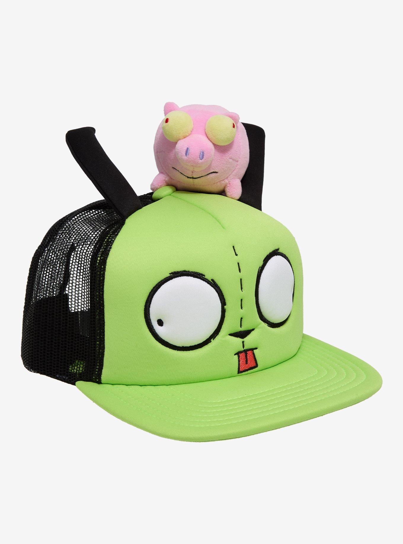 Invader Zim GIR & Pig Plush Trucker Hat, , hi-res