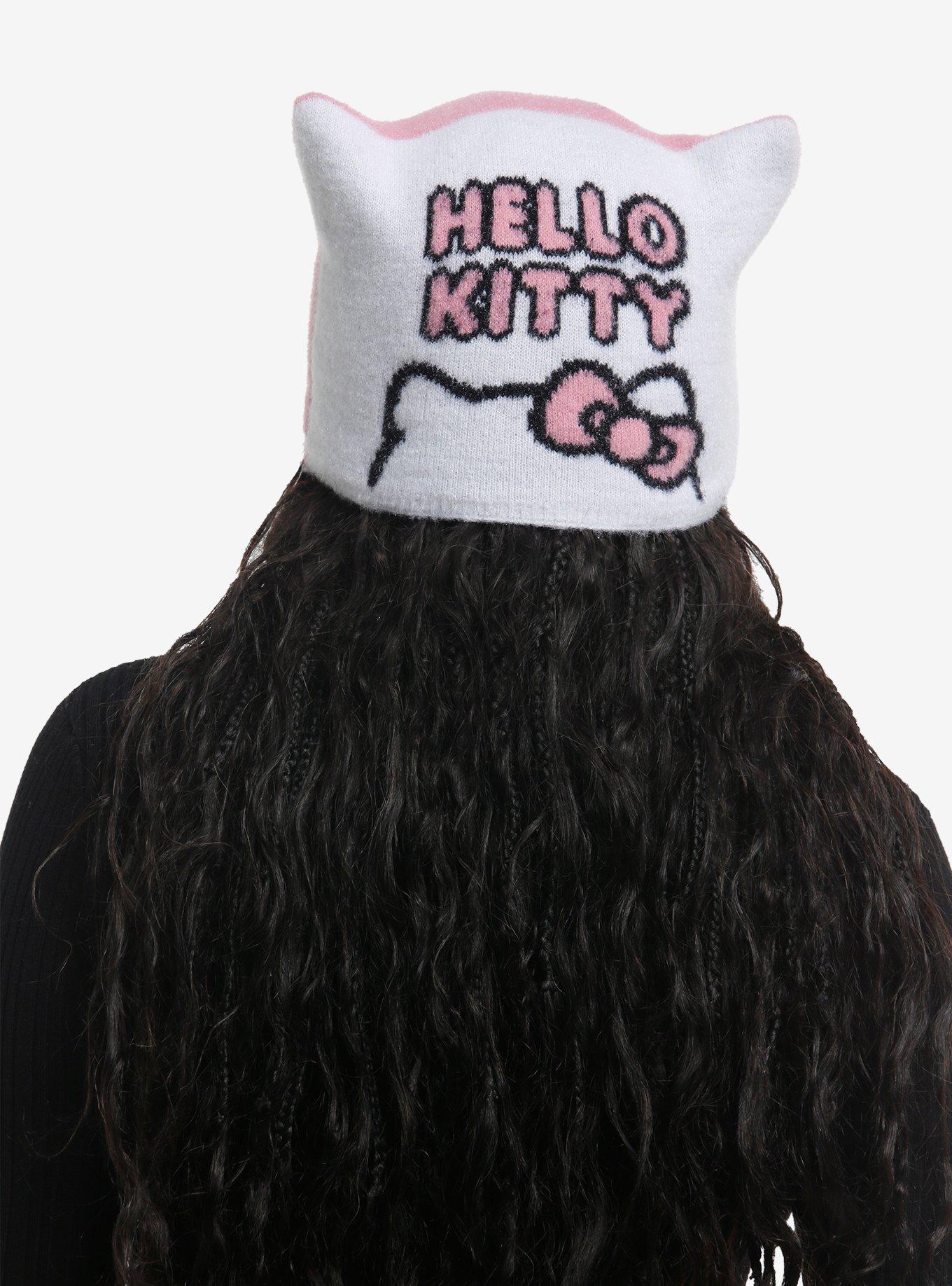 Hello Kitty Contrast Ear Beanie, , hi-res