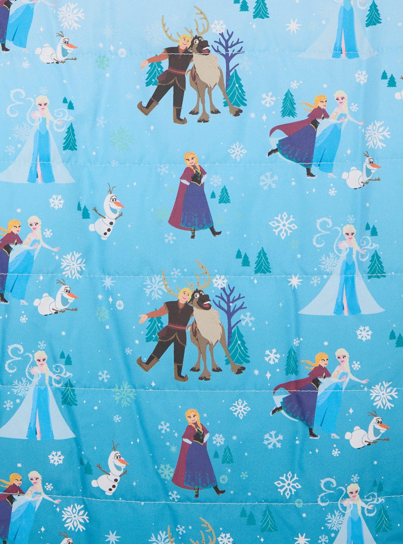 Disney Frozen Characters Allover Print Toddler Puffer Jacket - BoxLunch Exclusive, BLUE, alternate