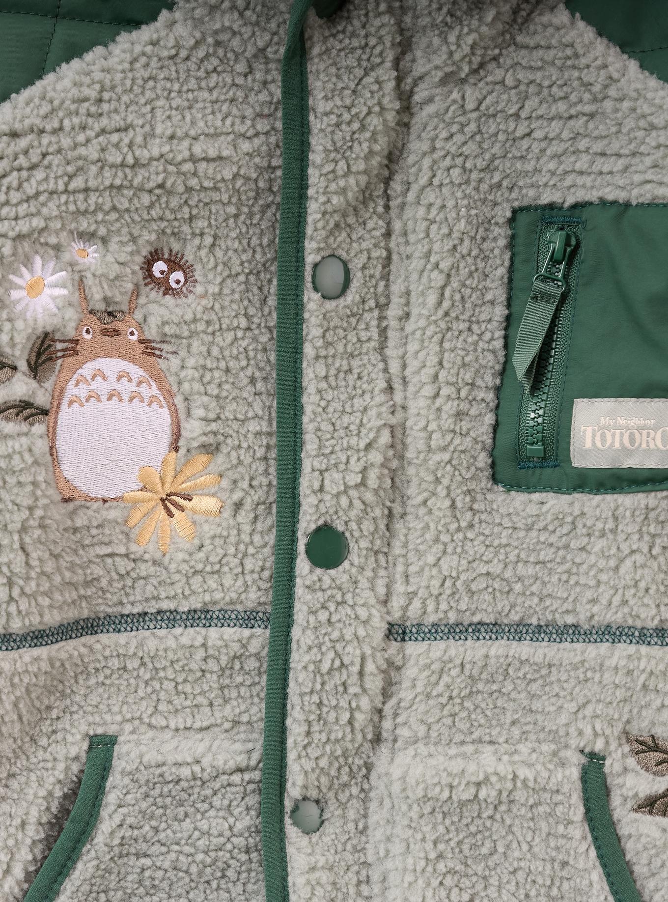 Studio Ghibli® My Neighbor Totoro Floral Toddler Sherpa Jacket - BoxLunch Exclusive, BLACK, alternate