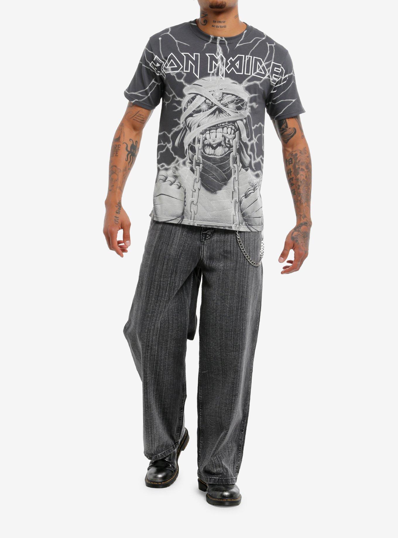 Iron Maiden Eddie Mummy Lightning T-Shirt, , hi-res