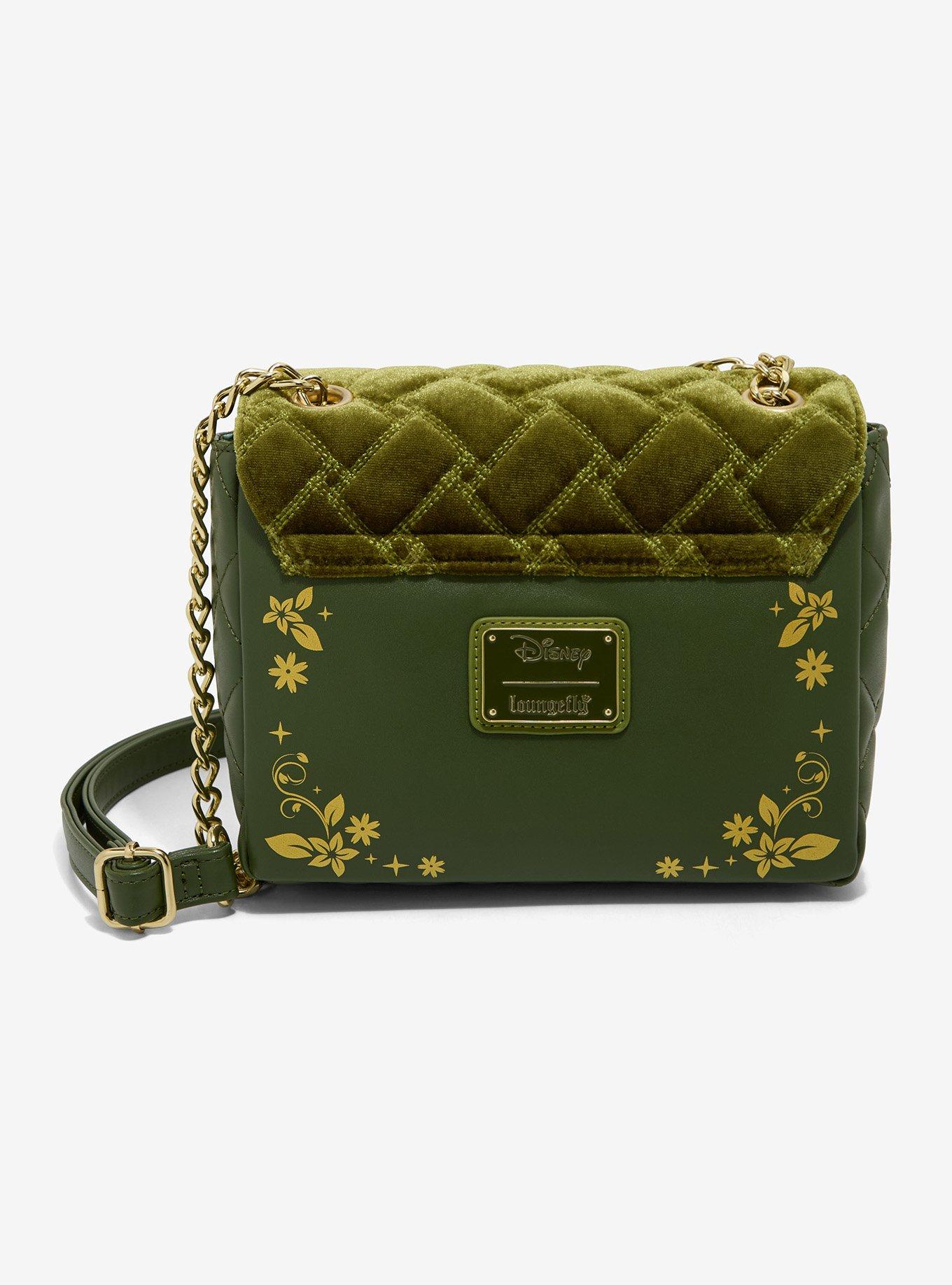 Loungefly Disney Peter Pan Tinker Bell Velvet Crossbody Bag — BoxLunch Exclusive, , alternate