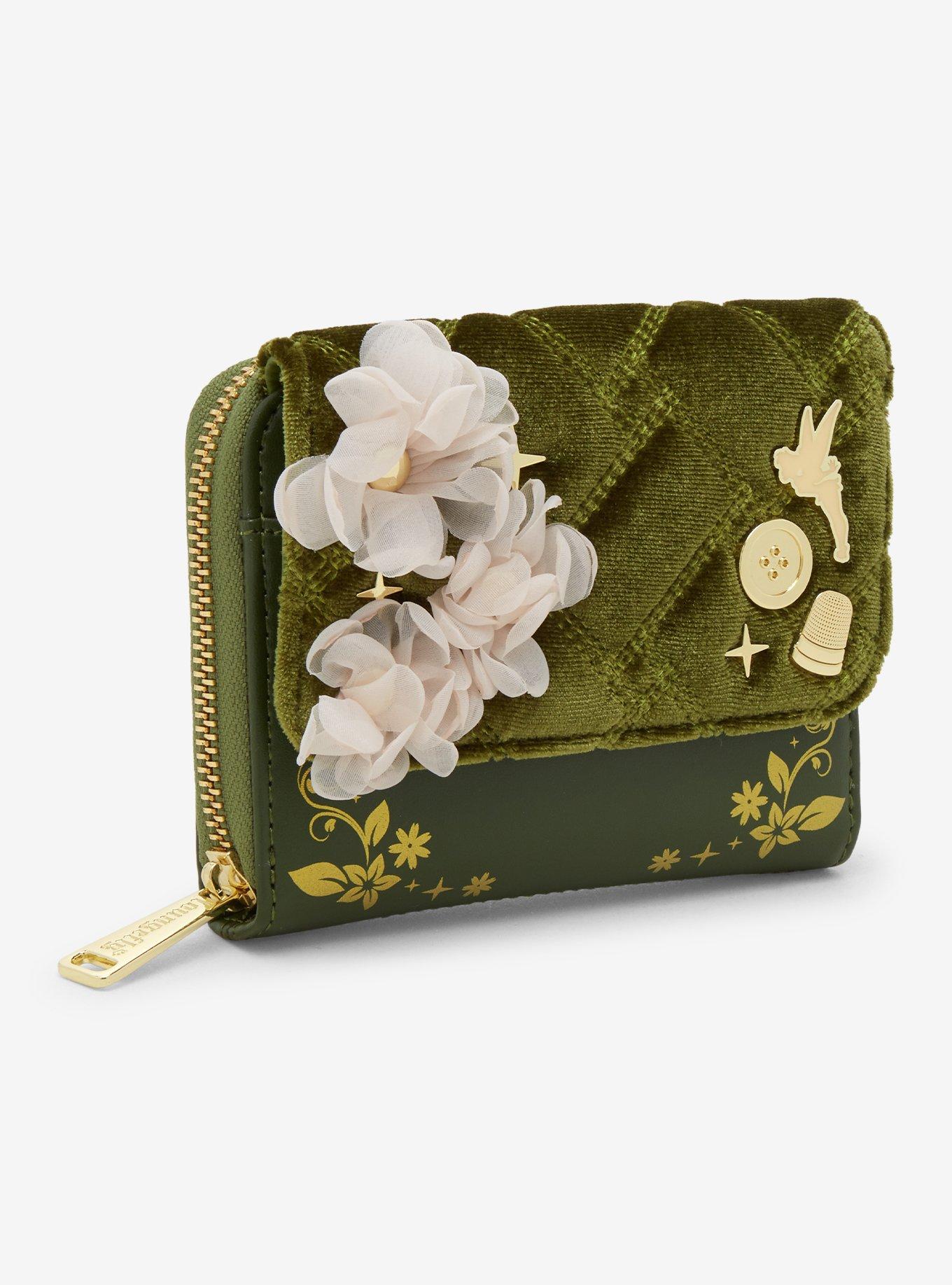 Loungefly Disney Peter Pan Tinker Bell Velvet Quilted Wallet - BoxLunch Exclusive, , hi-res
