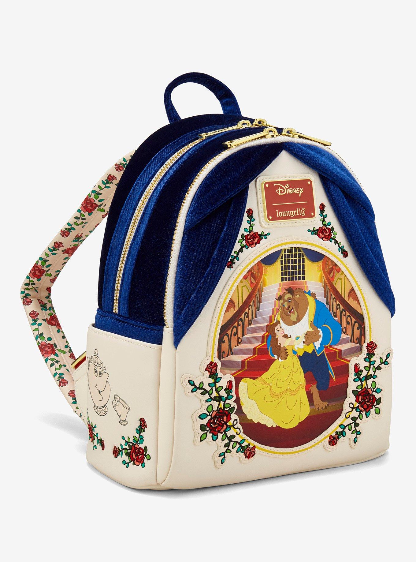 Loungefly Disney Beauty and the Beast Belle & Beast Velvet Mini Backpack — BoxLunch Exclusive, , hi-res