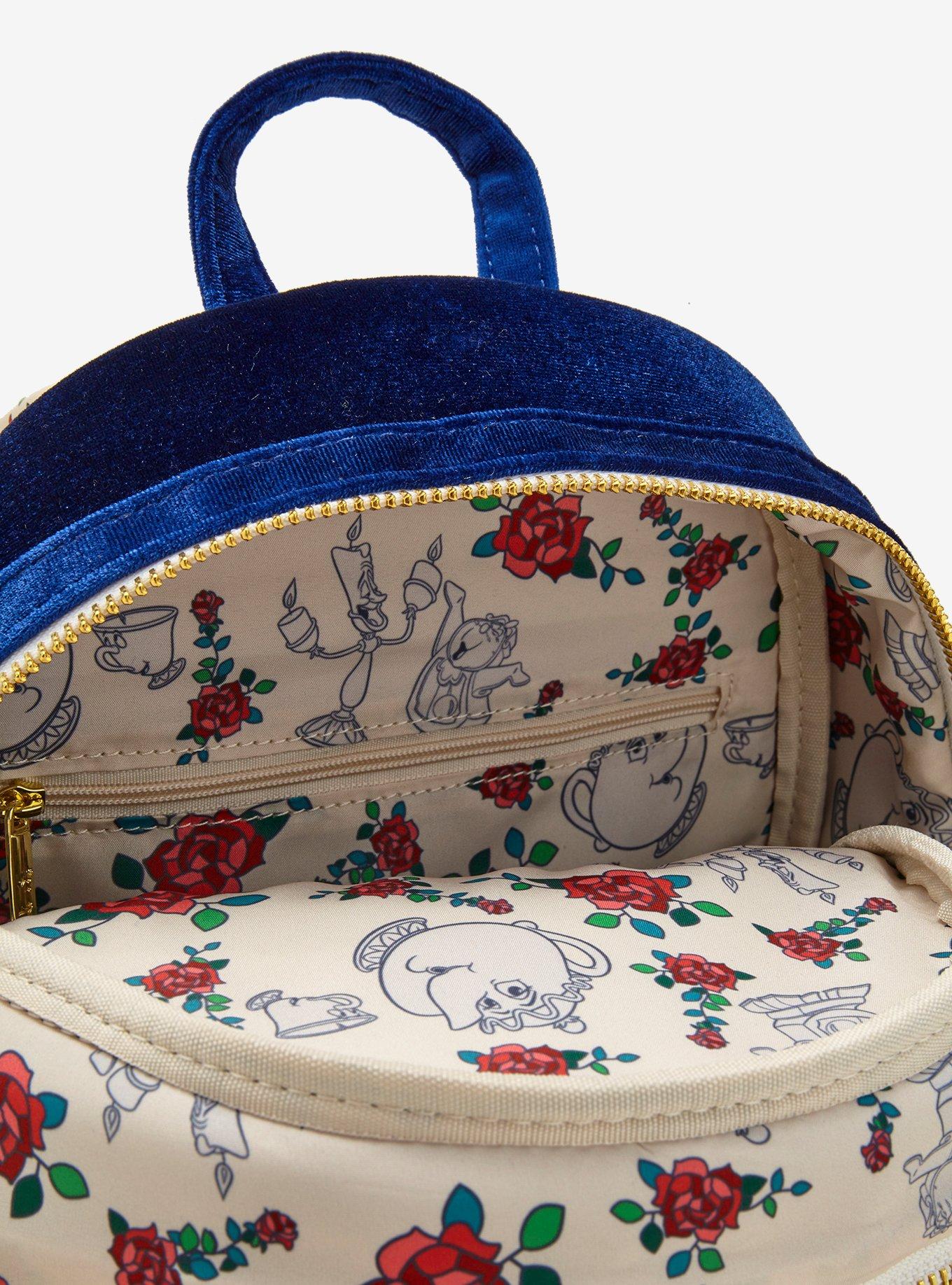 Loungefly Disney Beauty and the Beast Belle & Beast Velvet Mini Backpack — BoxLunch Exclusive, , alternate
