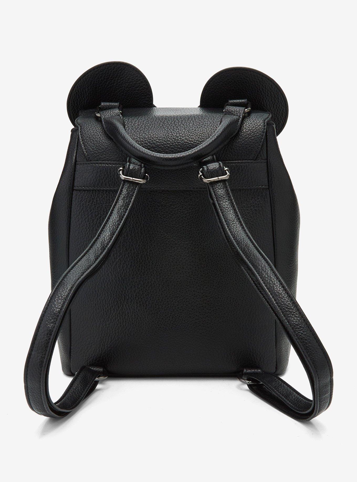Loungefly Disney Minnie Mouse Pebble Textured Black Mini Backpack — BoxLunch Exclusive