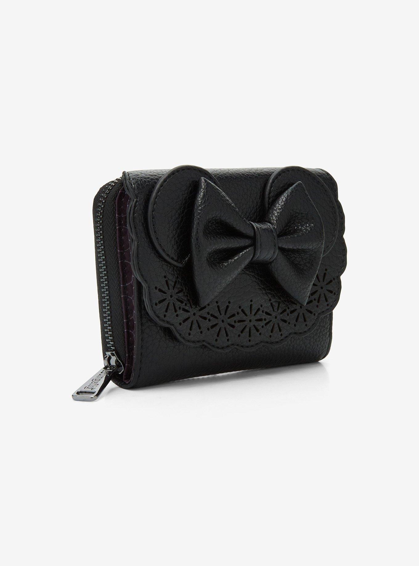 Loungefly Disney Minnie Mouse Pebble Textured Black Wallet — BoxLunch Exclusive