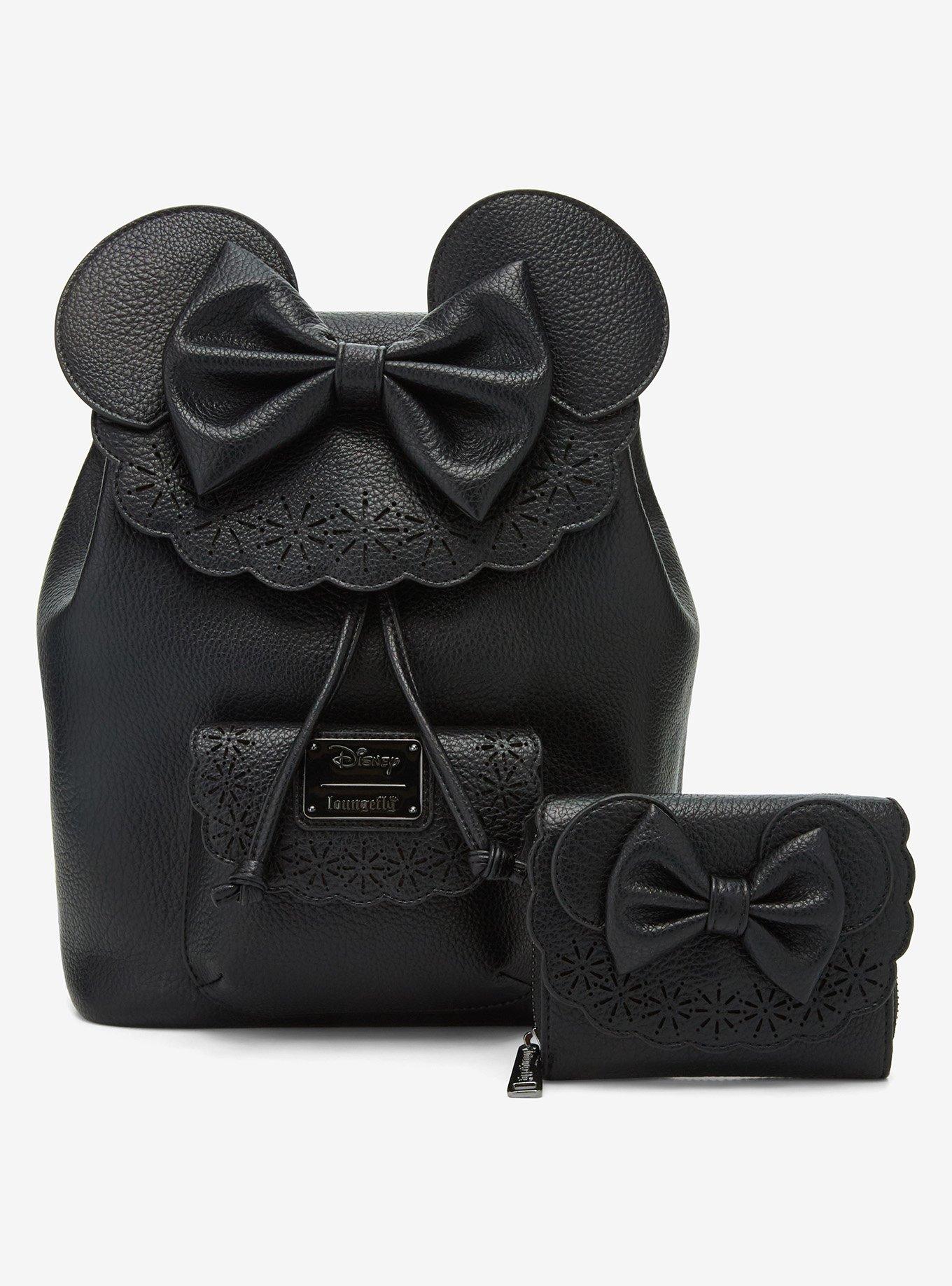 Loungefly Disney Minnie Mouse Pebble Textured Black Wallet — BoxLunch Exclusive