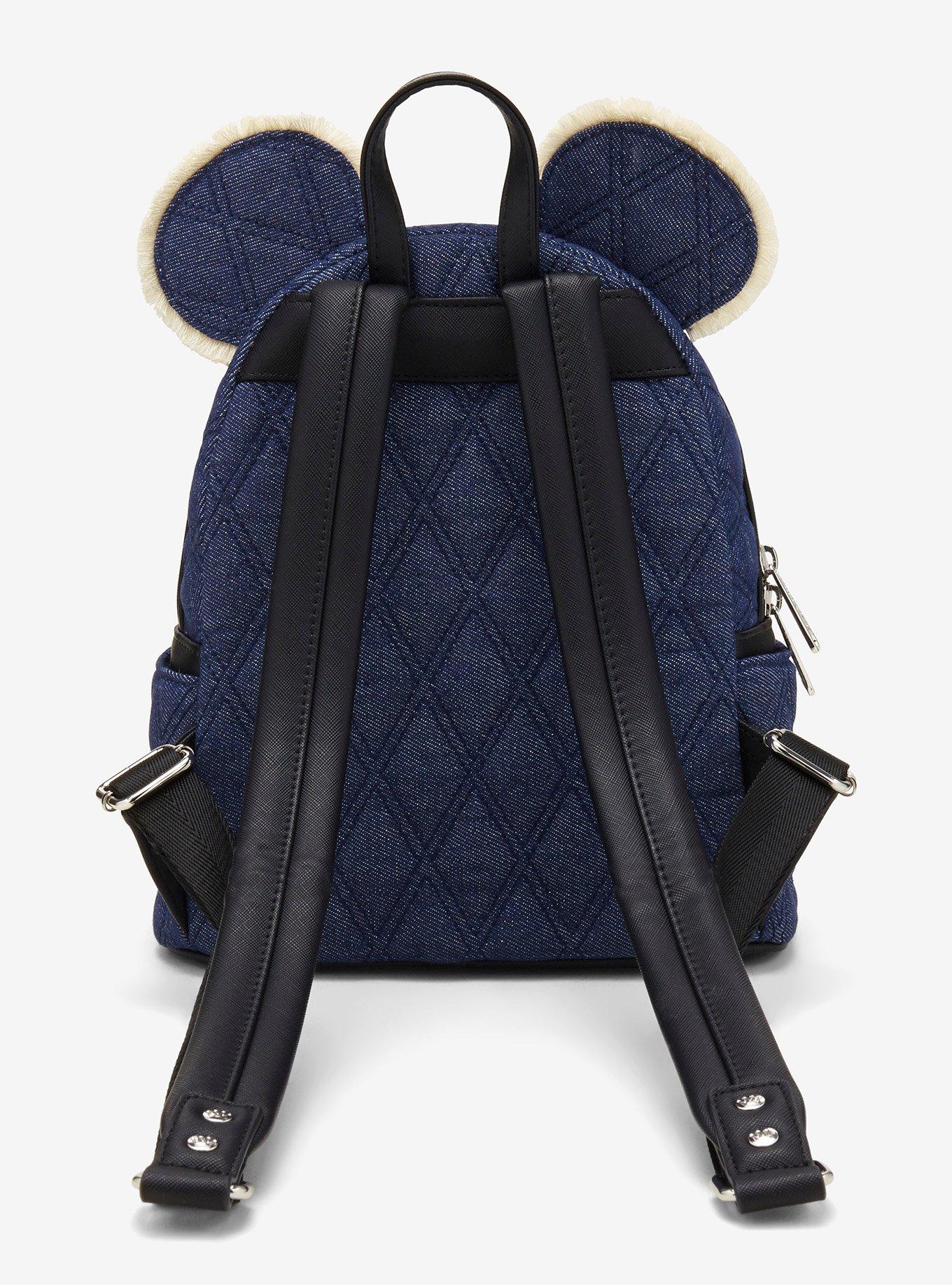 Loungefly Disney Minnie Mouse Denim Quilted Mini Backpack &mdash; BoxLunch Exclusive, , alternate