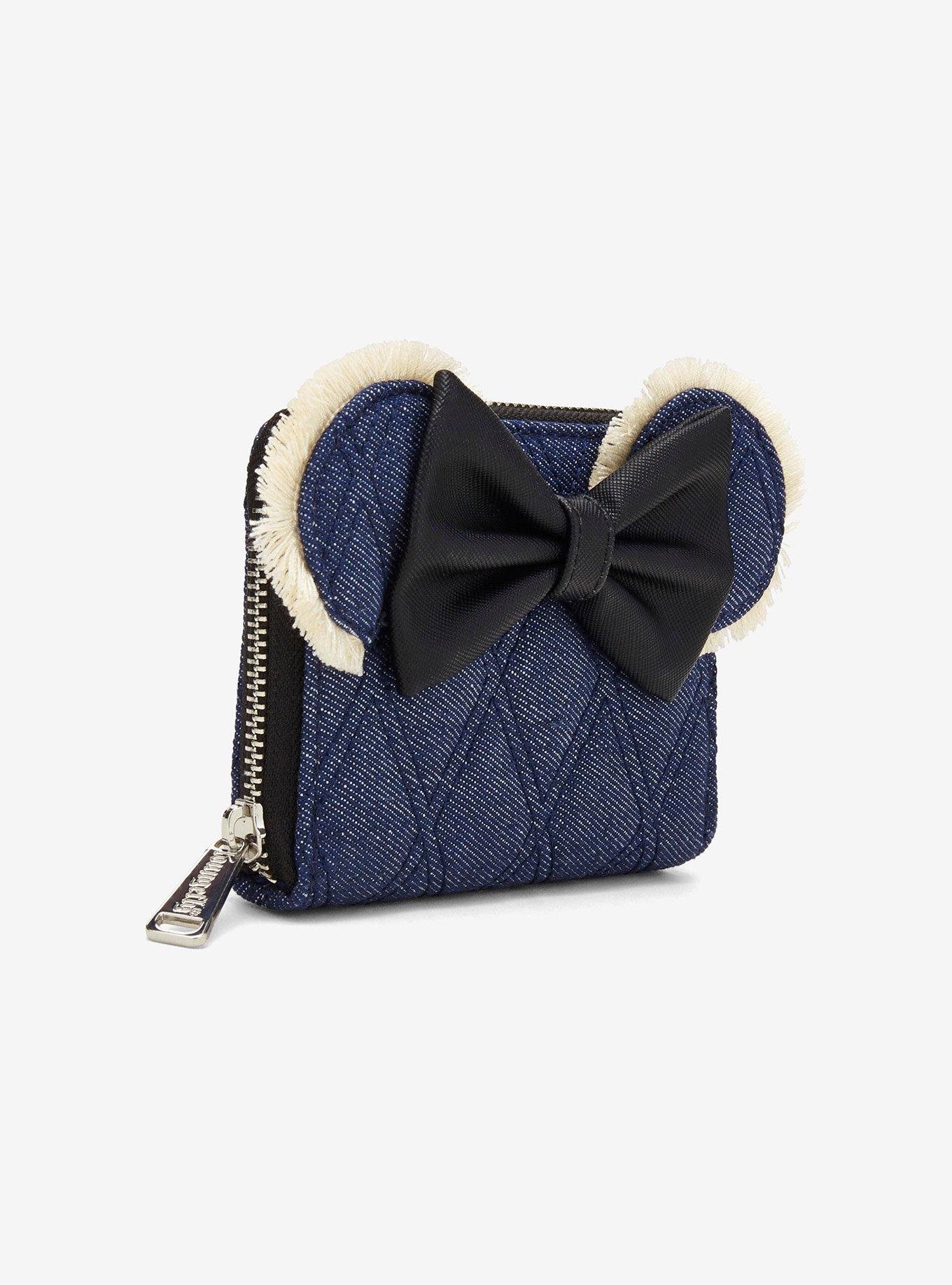 Loungefly Disney Minnie Mouse Denim Quilted Wallet — BoxLunch Exclusive