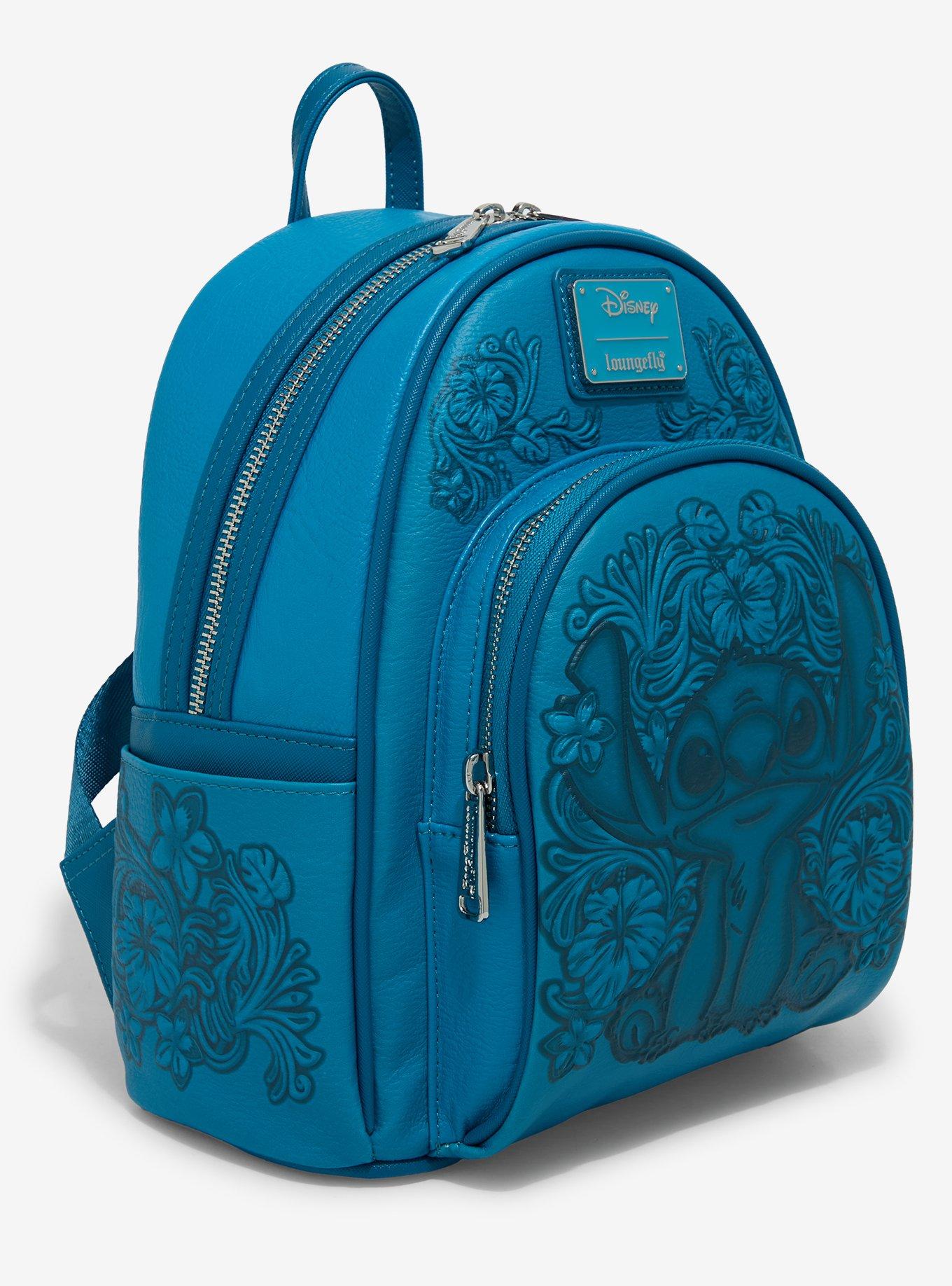 Loungefly Disney Lilo & Stitch Hibiscus Blue Mini Backpack — BoxLunch Exclusive, , hi-res