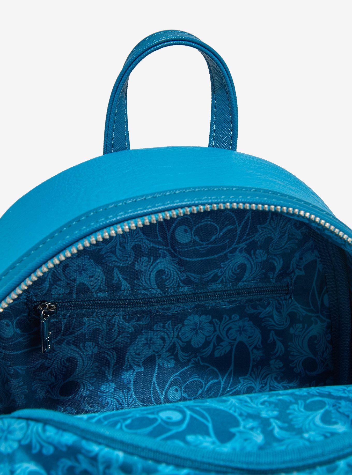 Loungefly Disney Lilo & Stitch Hibiscus Blue Mini Backpack — BoxLunch Exclusive, , alternate