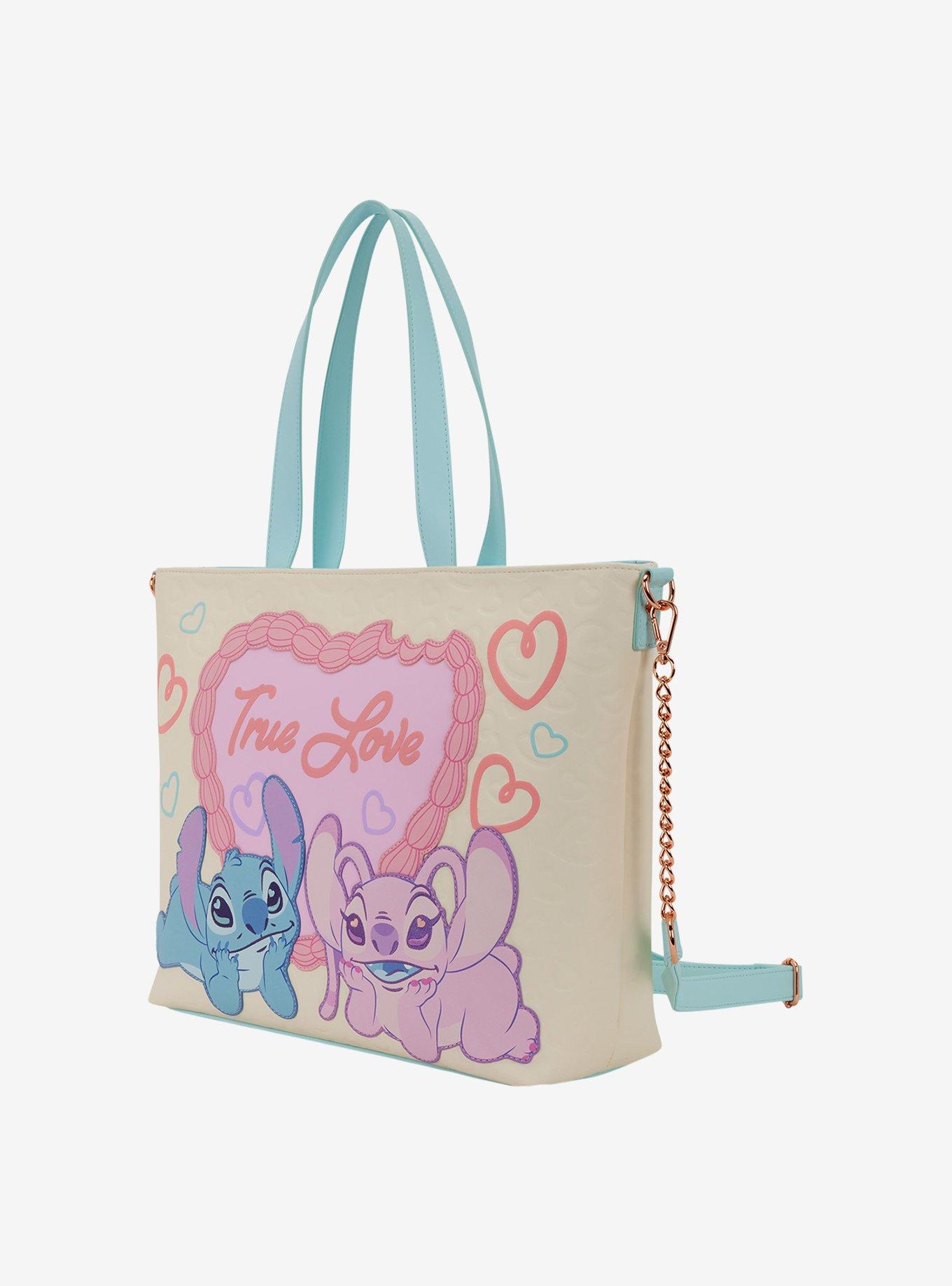 Loungefly Disney Lilo & Stitch Angel & Stitch Valentine's Day Cake Tote Bag, , hi-res