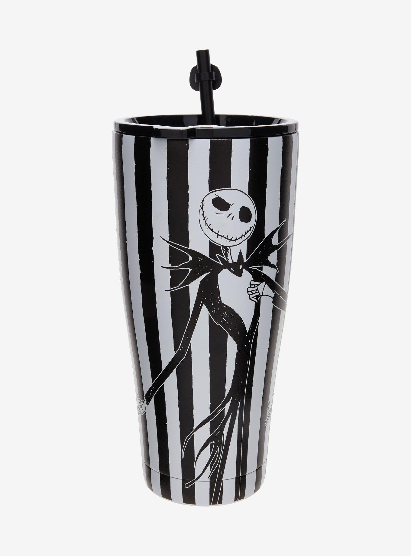 The Nightmare Before Christmas Jack Skellington Stripe Stainless Steel Tumbler, , hi-res