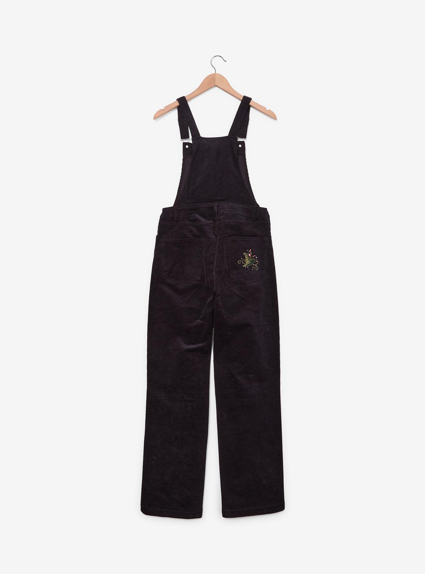 Wicked Elphaba Icons Corduroy Women's Overalls - BoxLunch Exclusive, BLACK, alternate