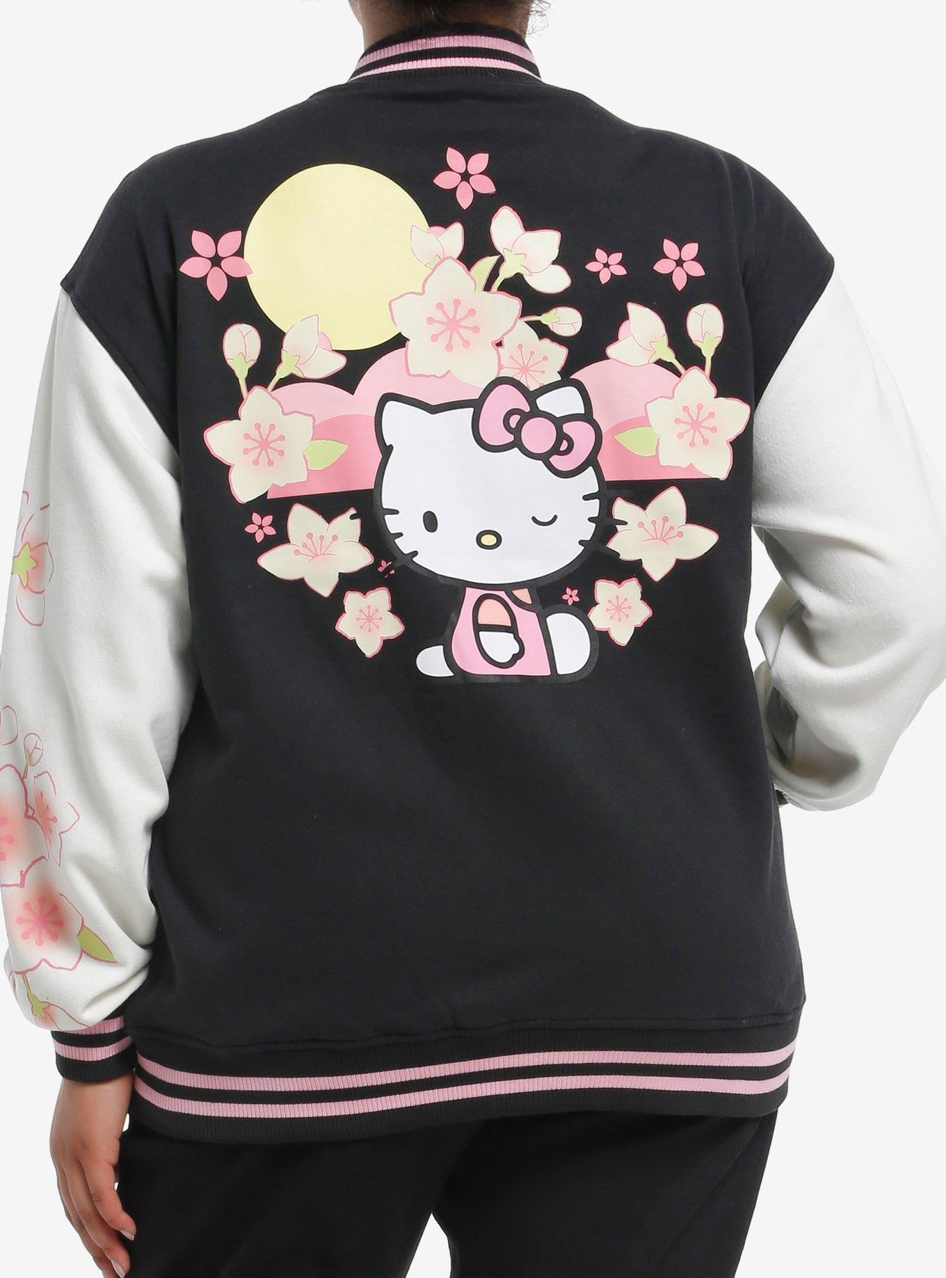 Hello Kitty Sakura Varsity Jacket Plus Size, , hi-res