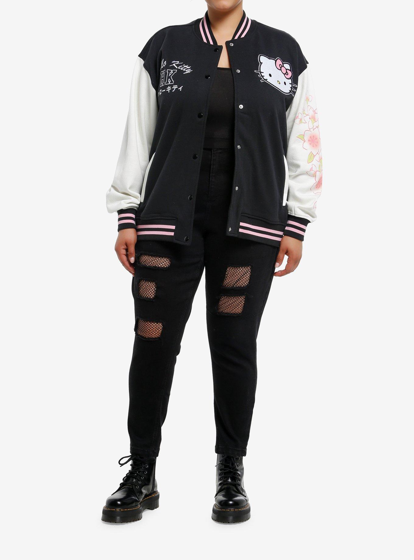 Hello Kitty Sakura Varsity Jacket Plus Size, PINK, alternate