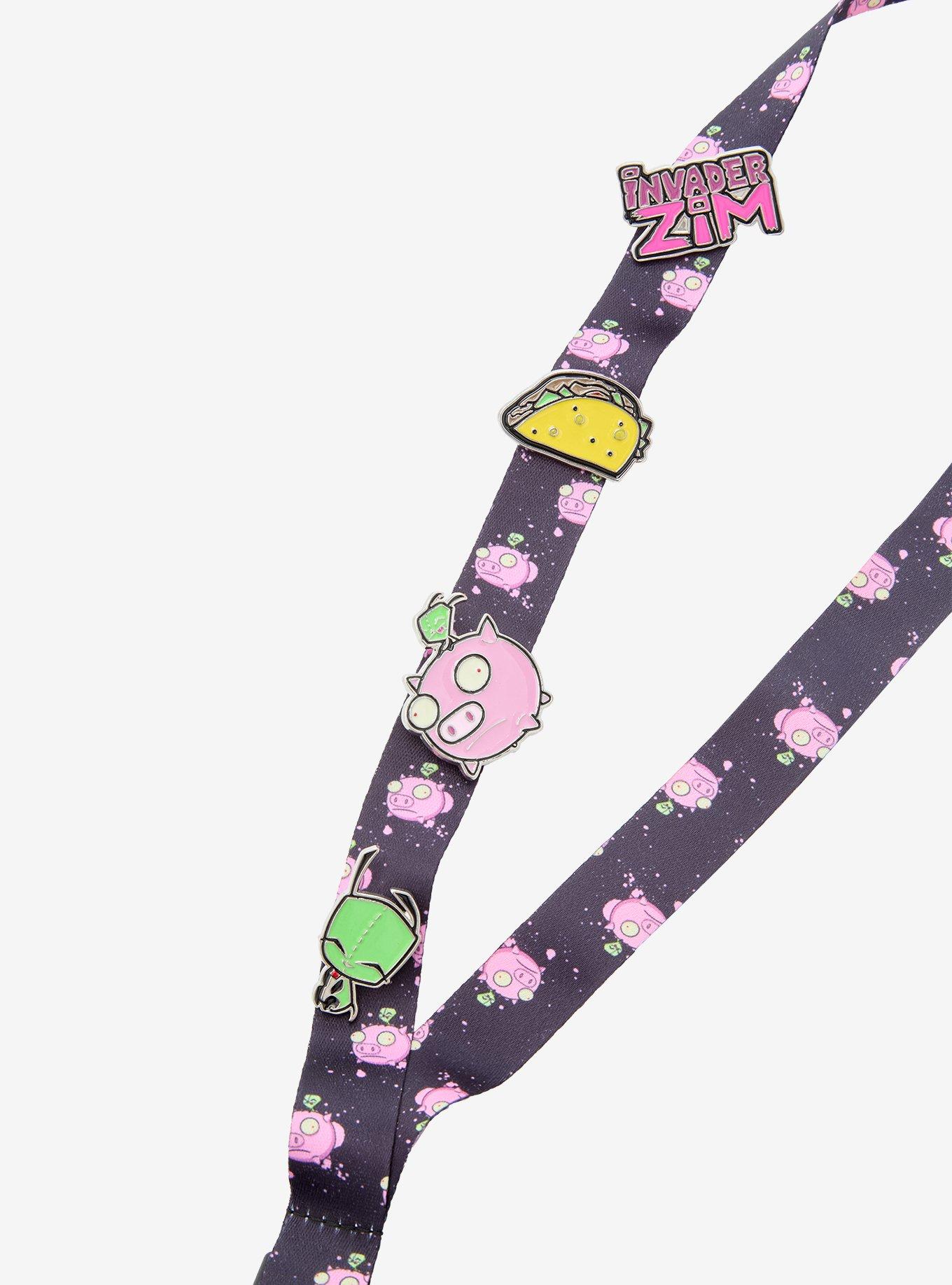 Invader Zim GIR Pig Collector Pin Lanyard Starter Pack, , hi-res