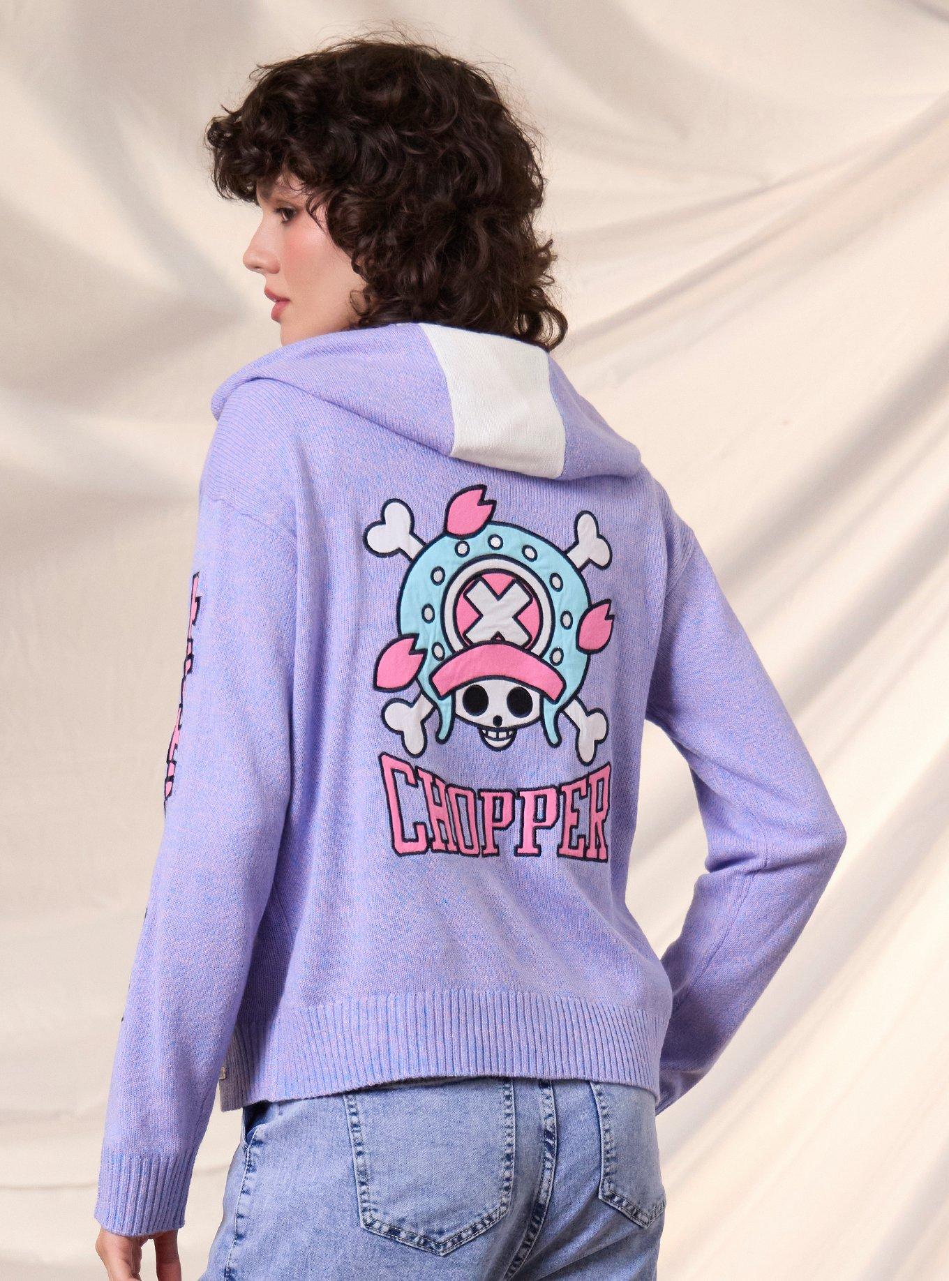 One Piece Chopper Egghead Marled Knit Girls Hoodie, , hi-res