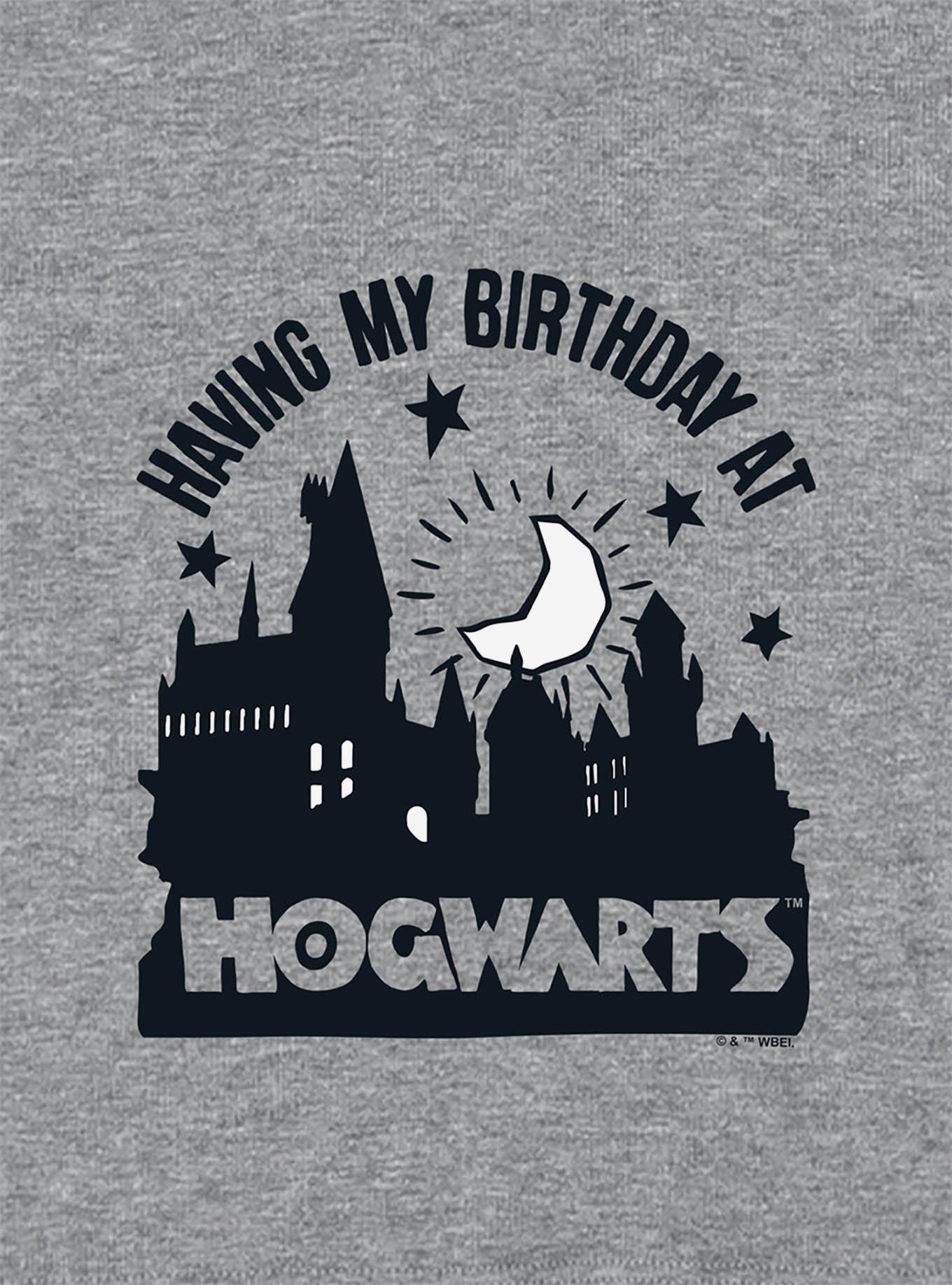 Harry Potter Birthday At Hogwarts Cap Sleeve Baby Rib Girls Crop Top, ATHLETIC HEATHER, alternate