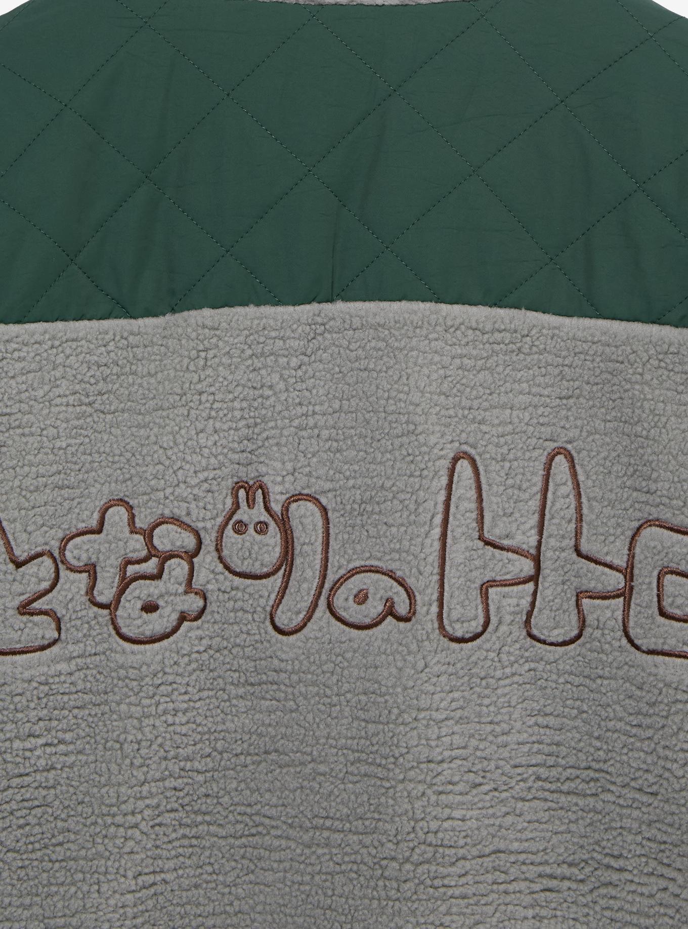 Studio Ghibli® My Neighbor Totoro Floral Icons Sherpa Jacket, GREEN, alternate