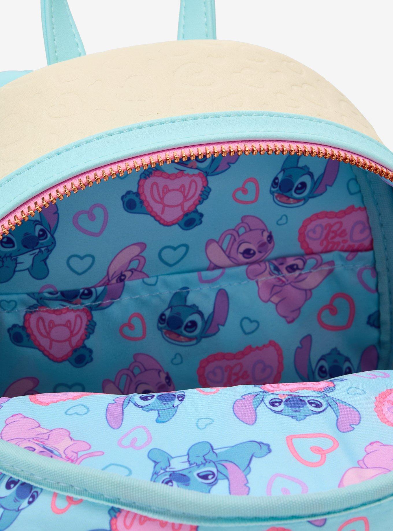Loungefly Disney Stitch & Angel Be Mine Figural Mini Backpack, , alternate