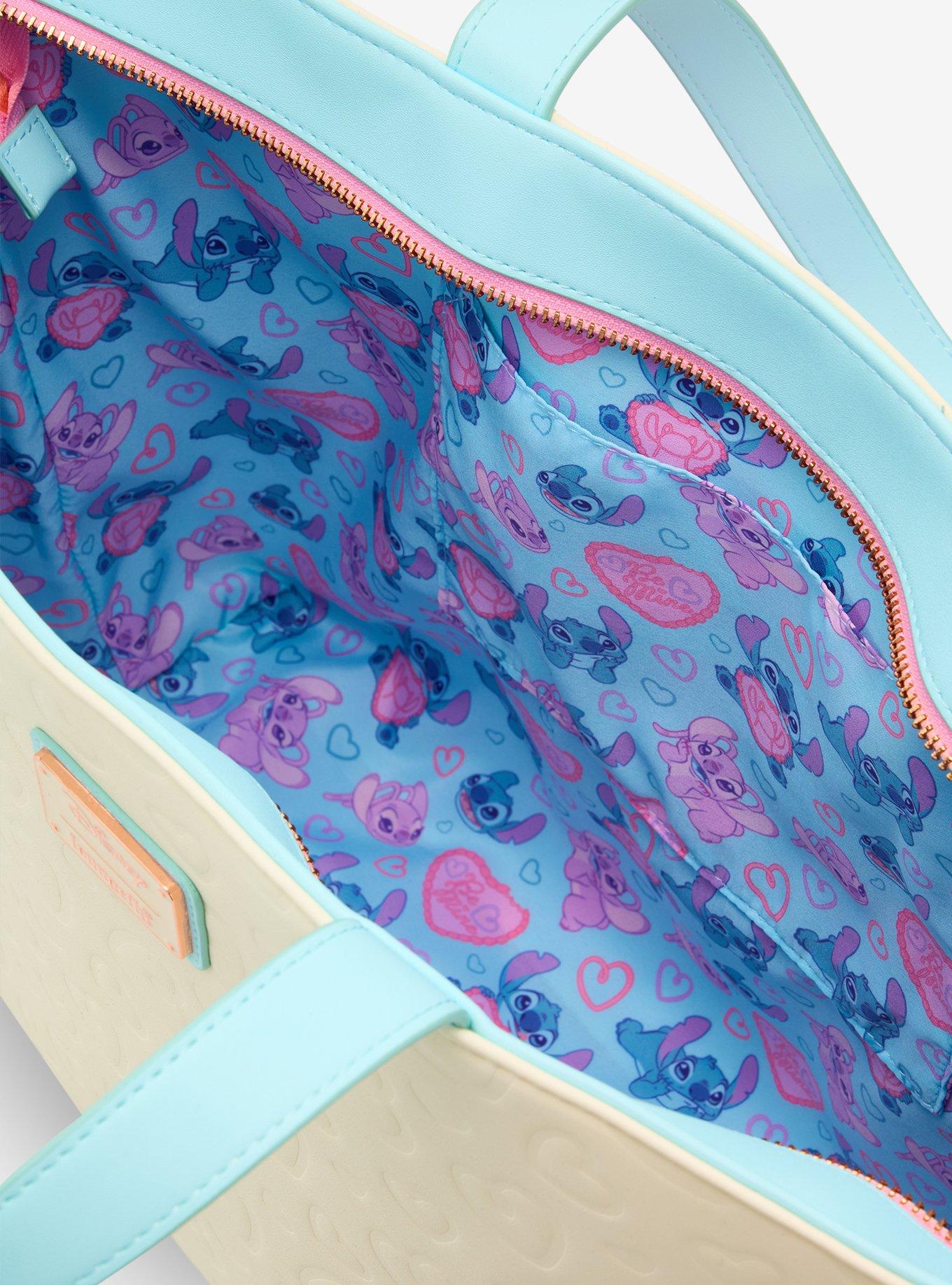 Loungefly Disney Stitch & Angel True Love Tote Bag, , alternate