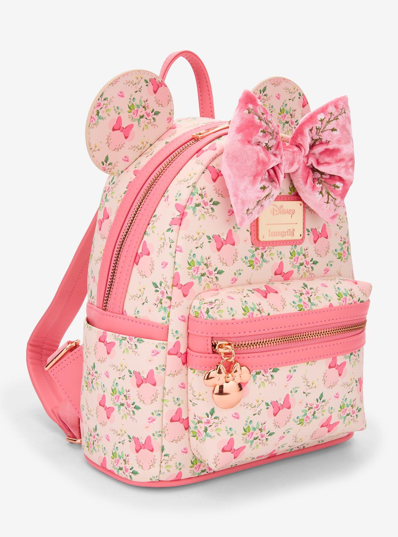 Loungefly Disney Minnie Mouse Pink Floral Mini Backpack, , hi-res