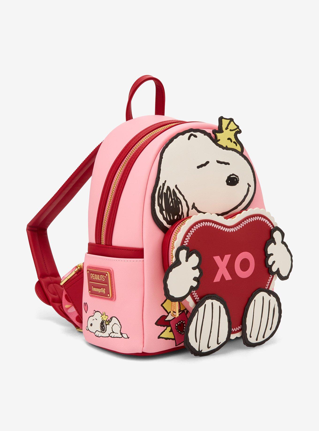 Loungefly Peanuts Snoopy & Woodstock Heart Mini Backpack, , hi-res