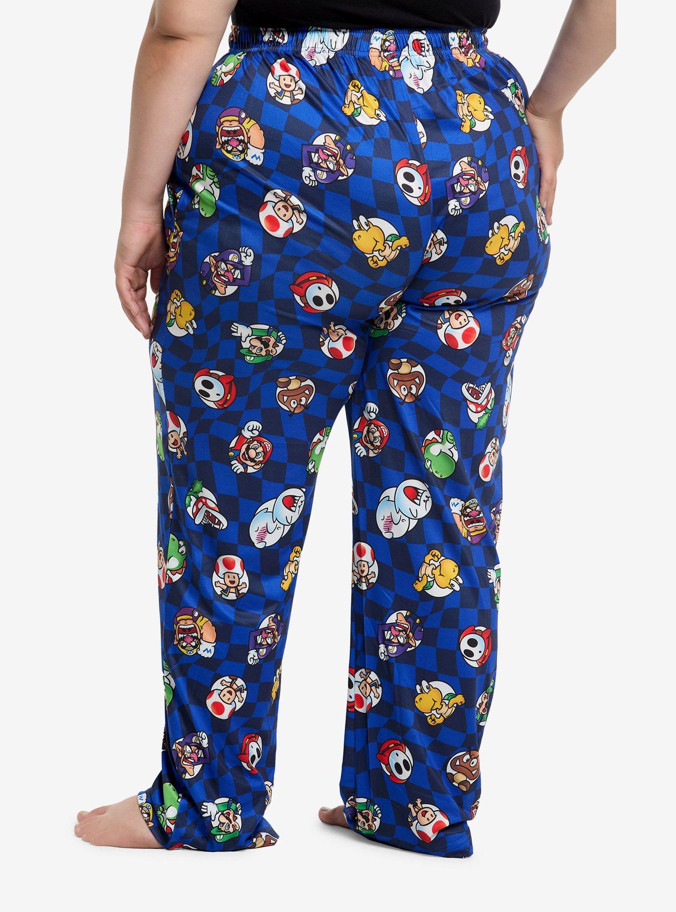 Super Mario Bros. Characters Girls Pajama Pants Plus Size, , hi-res