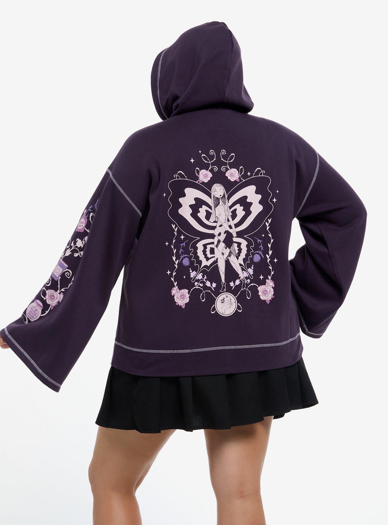 The Nightmare Before Christmas Sally Bell Sleeve Girls Hoodie Plus Size, , hi-res