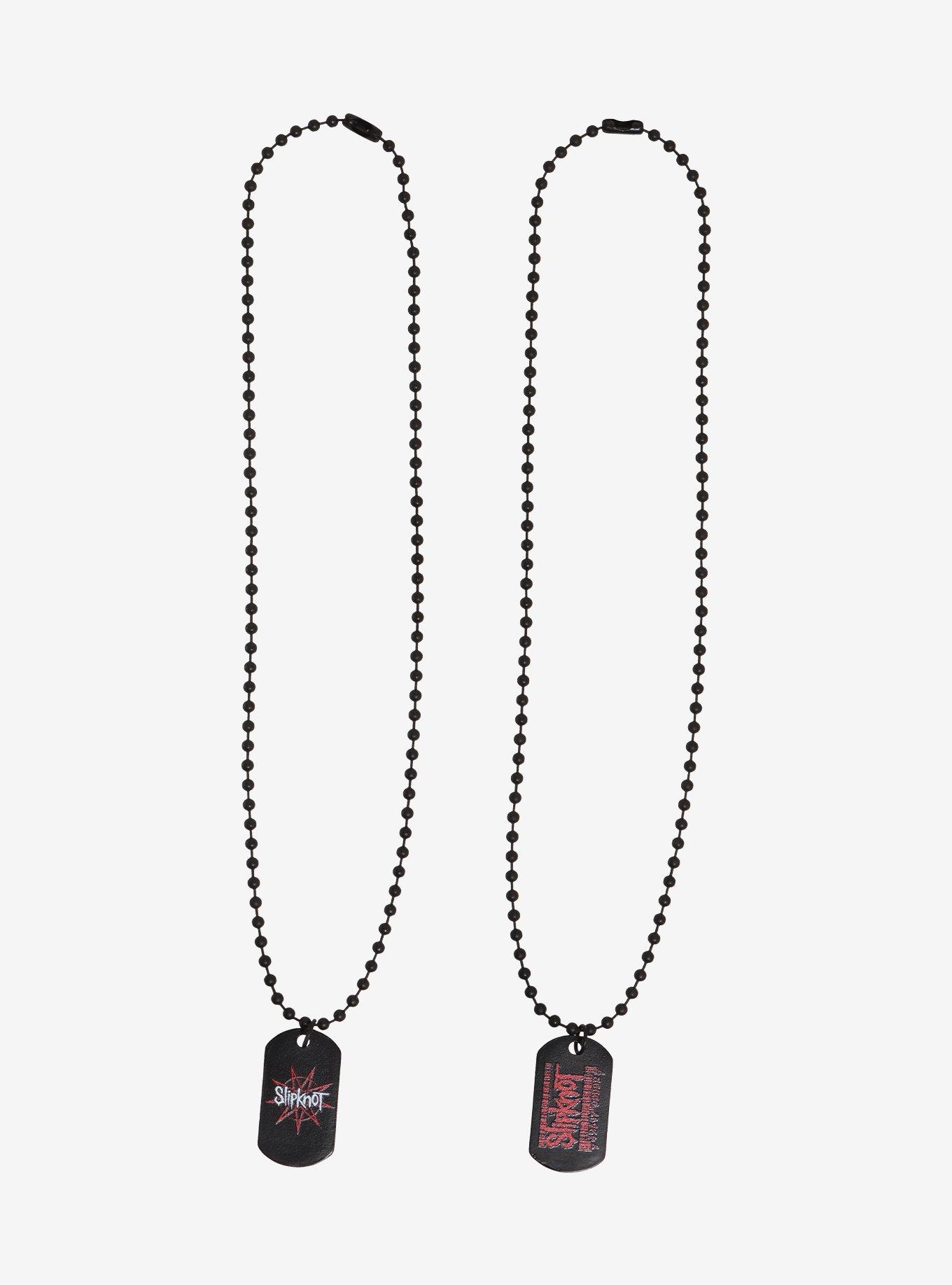 Slipknot Logo Dog Tag Best Friend Necklace Set, , hi-res