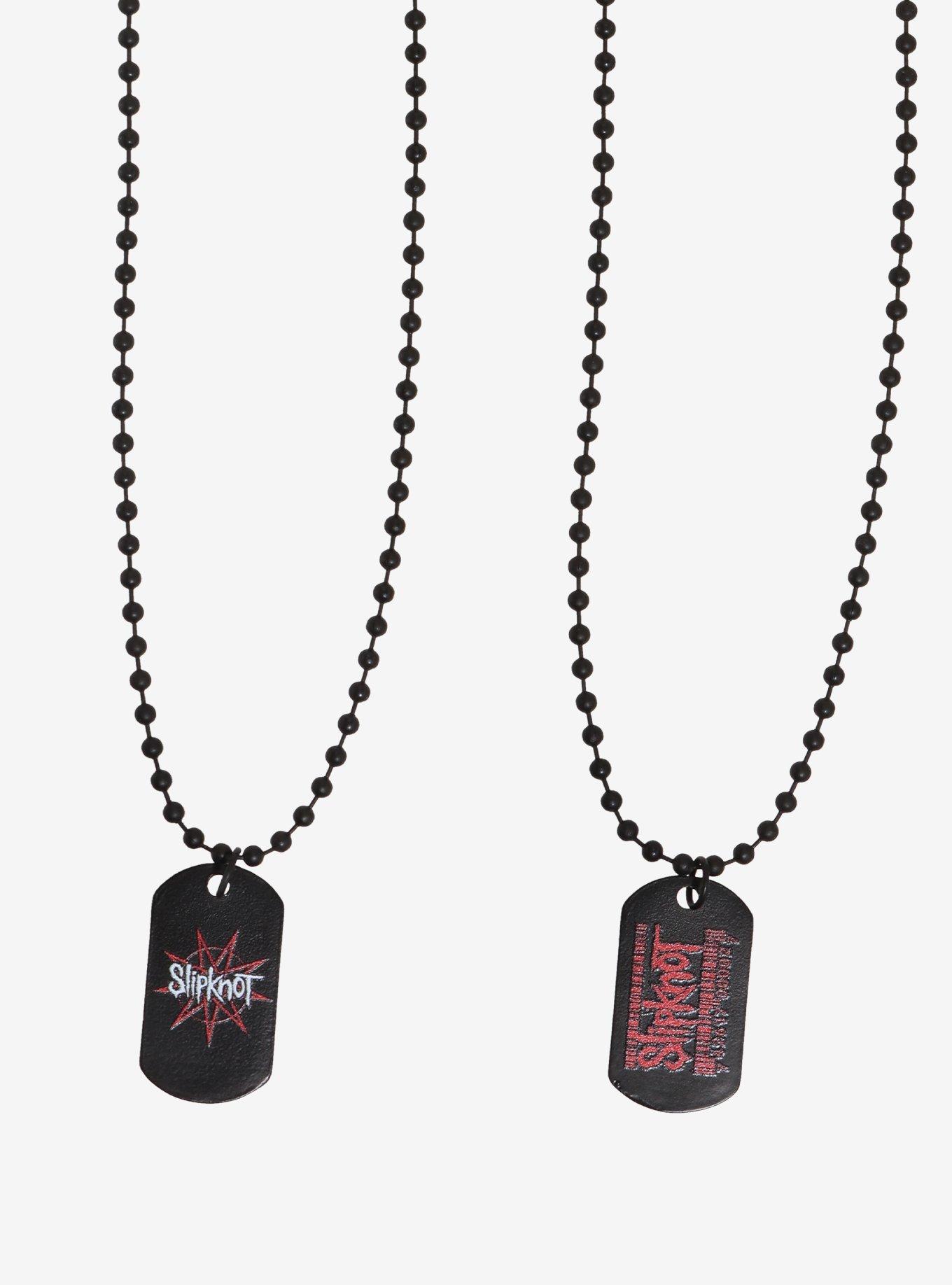 Slipknot Logo Dog Tag Best Friend Necklace Set, , alternate