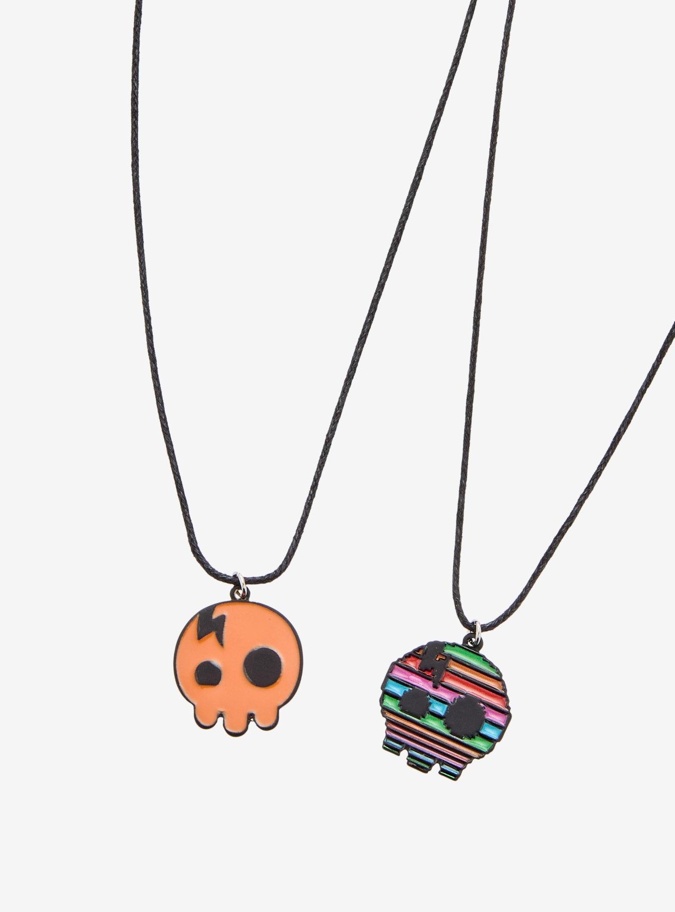 The Living Tombstone Skull Best Friend Necklace Set, , alternate